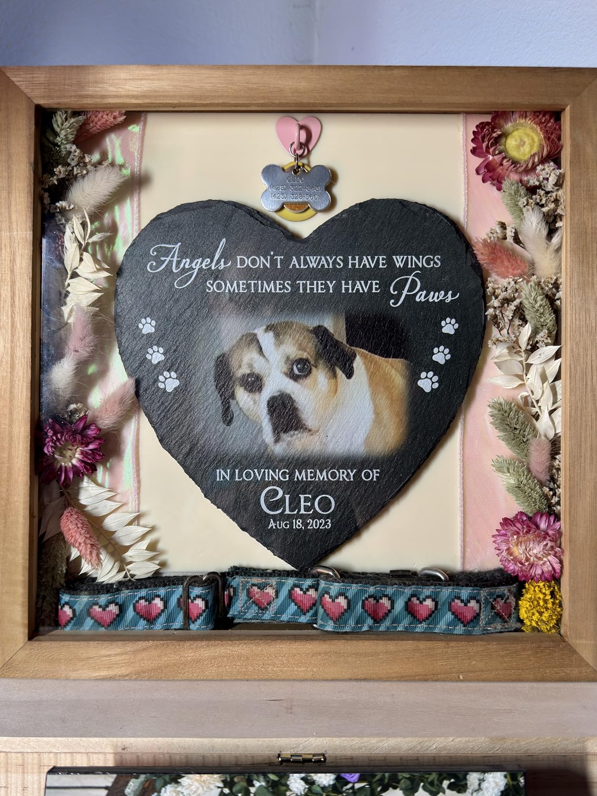 TJ.MOREE Flowers Shadow Box Display Case 13 x 16 Large Shadow Box Picture Frame with Glass Wedding Bouquet Graduation Memorabilia Medals Photos Memory Box customer photo 2