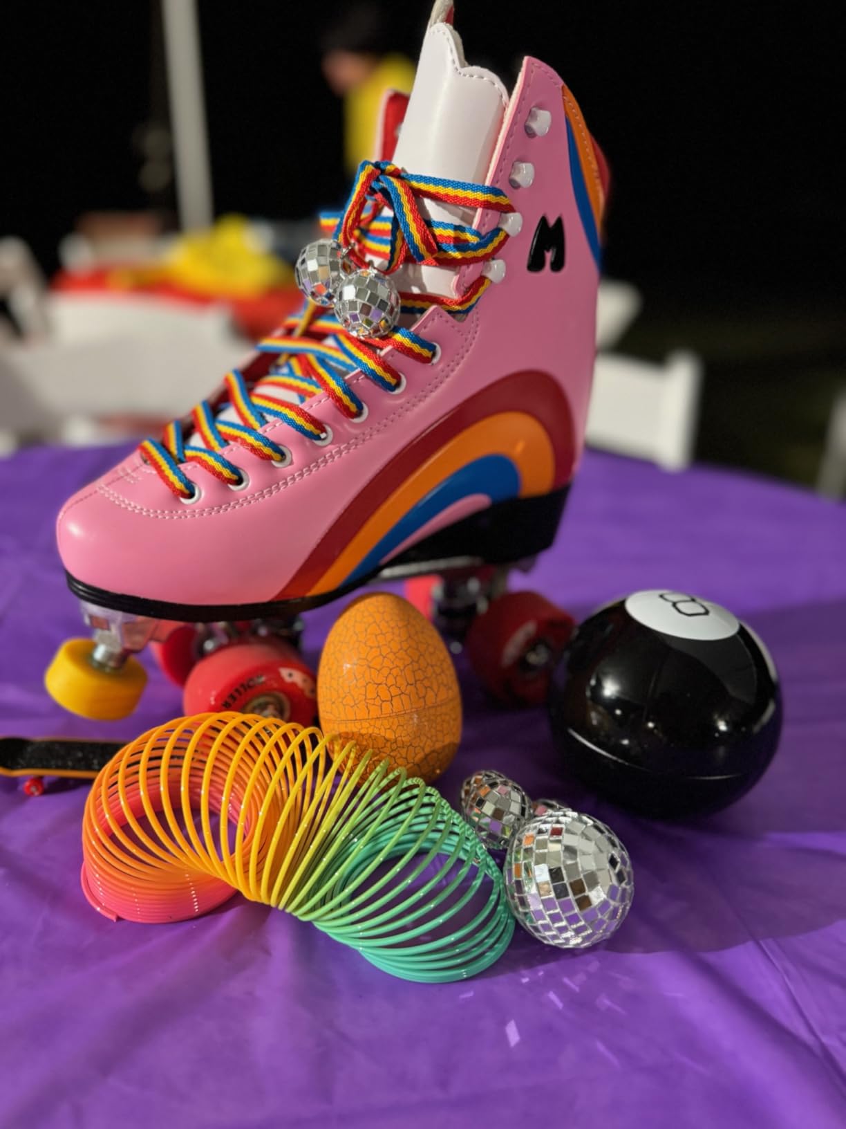 Moxi Rainbow Rider Roller Skates for Women - Beautiful, Durable, Supportive Rainbow Skates with Padded Lining, a Sturdy Plate, and Soft Outdoor Wheels customer photo 1