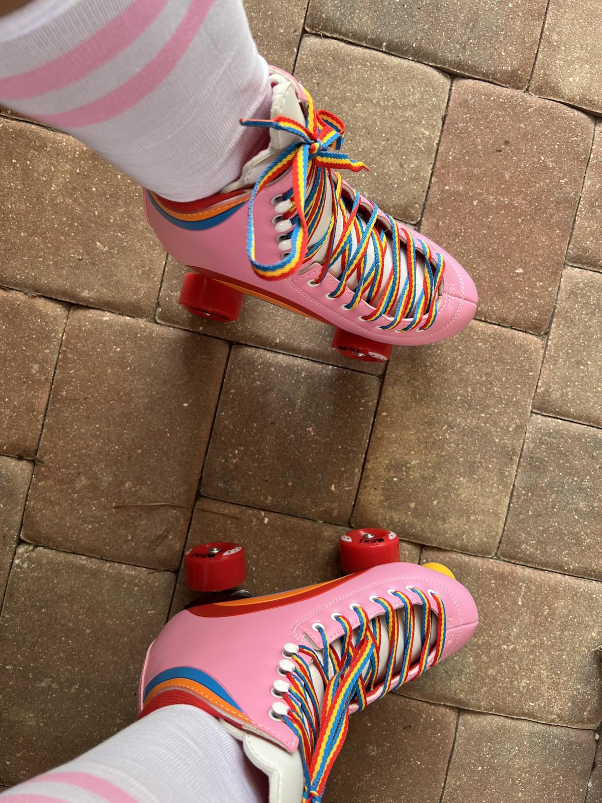 Moxi Rainbow Rider Roller Skates for Women - Beautiful, Durable, Supportive Rainbow Skates with Padded Lining, a Sturdy Plate, and Soft Outdoor Wheels customer photo 2