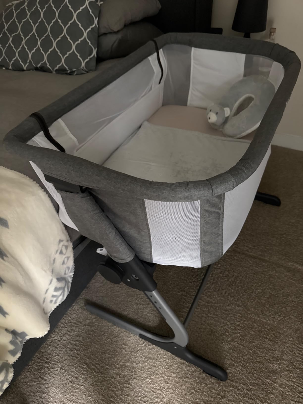 Baby Delight Beside Me Dreamer Bassinet | Bedside Sleeper | 6-Position Height Adjustment | Driftwood Grey customer photo 1