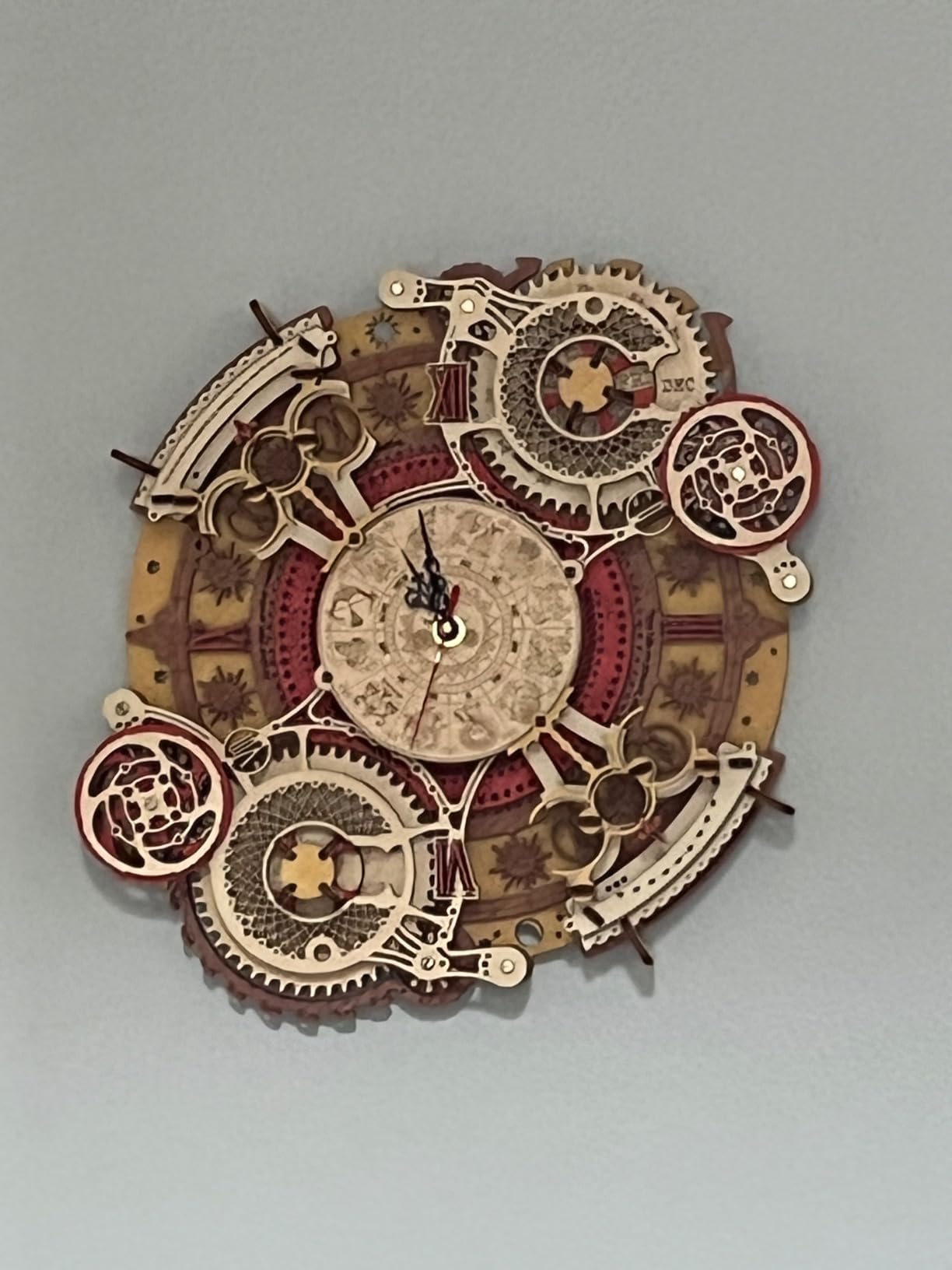 ROBOTIME 3D Wooden Puzzles for Adults, Models for Adults to Build Wooden Steampunk Clock Kit, DIY Mechanical Wall Quartz Aesthetic Room Decor Unique Gift customer photo 1