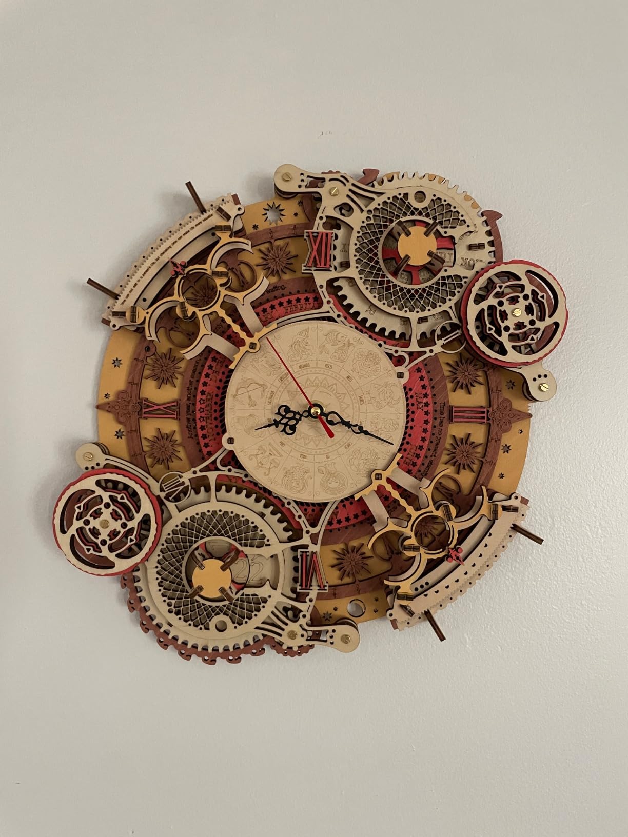 ROKR 3D Wooden Puzzles for Adults-Wooden Clock Puzzle Kit-Wood Model Kits to Build for Adults-Zodiac Wall Clock customer photo 1