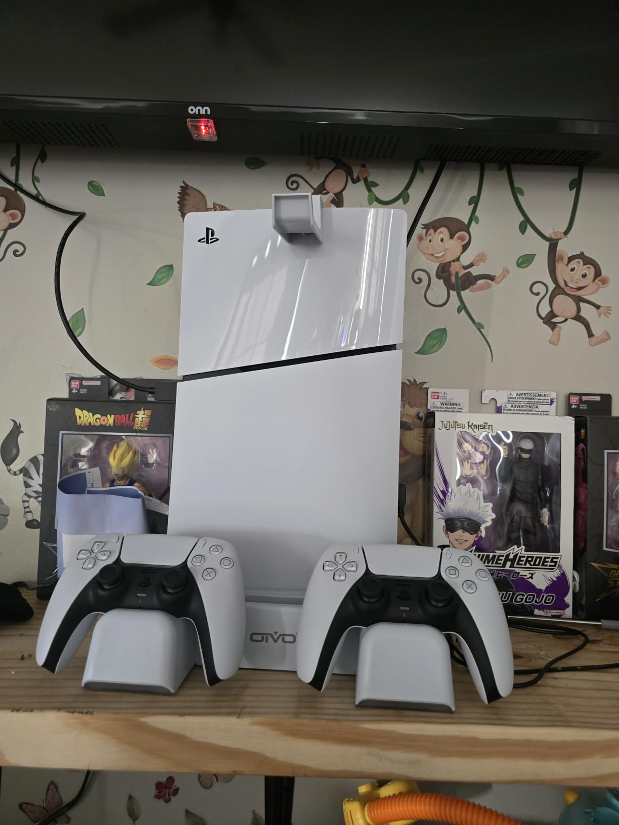 PS5/Slim/Pro Stand and Cooling Station with LED Controller Charging Station for PlayStation 5 Console, Controller Charger, Cooling Stand, PS5/Slim/Pro Skin Accessories Kit with 3 Level Cooler Fan customer photo 2