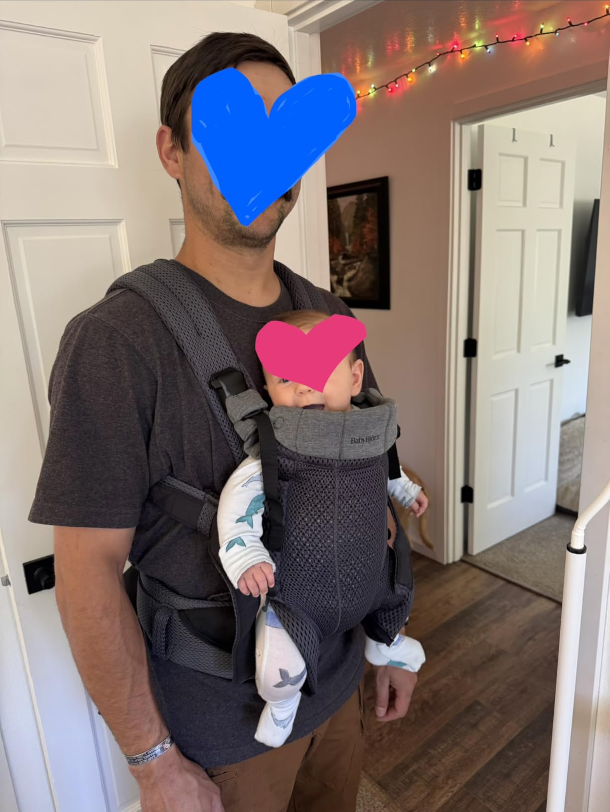 BabyBjorn Baby Carrier Harmony, Anthracite, 3D Mesh | 3-in-1 Ergonomic Baby Carrier; Newborn, Facing-in, Outward-Facing, and Back Carrying Positions Supported (7-40 lbs) customer photo 1