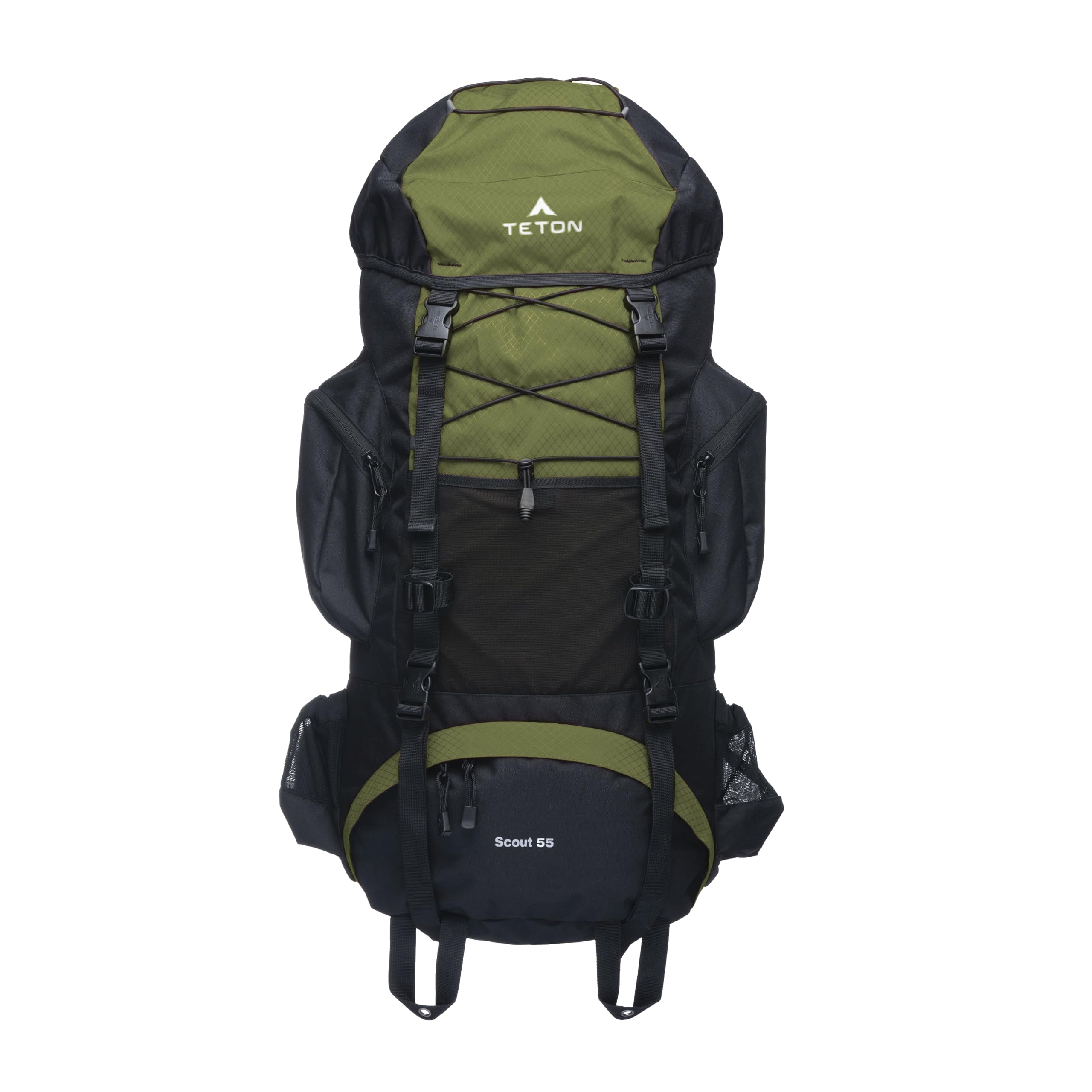 Teton 55L Scout Internal Frame Backpack for Hiking, Camping, Backpacking, Travel, Rain Cover Included, Olive customer photo 1