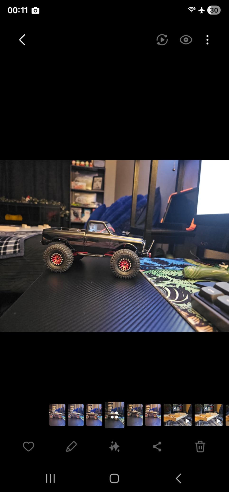 INJORA RC Front Bumper 1/24 Metal Bumper with Lights for SCX24 Gladiator Bronco JLU Deadbolt C10 B17 Axial Upgrade Parts (A) customer photo 2