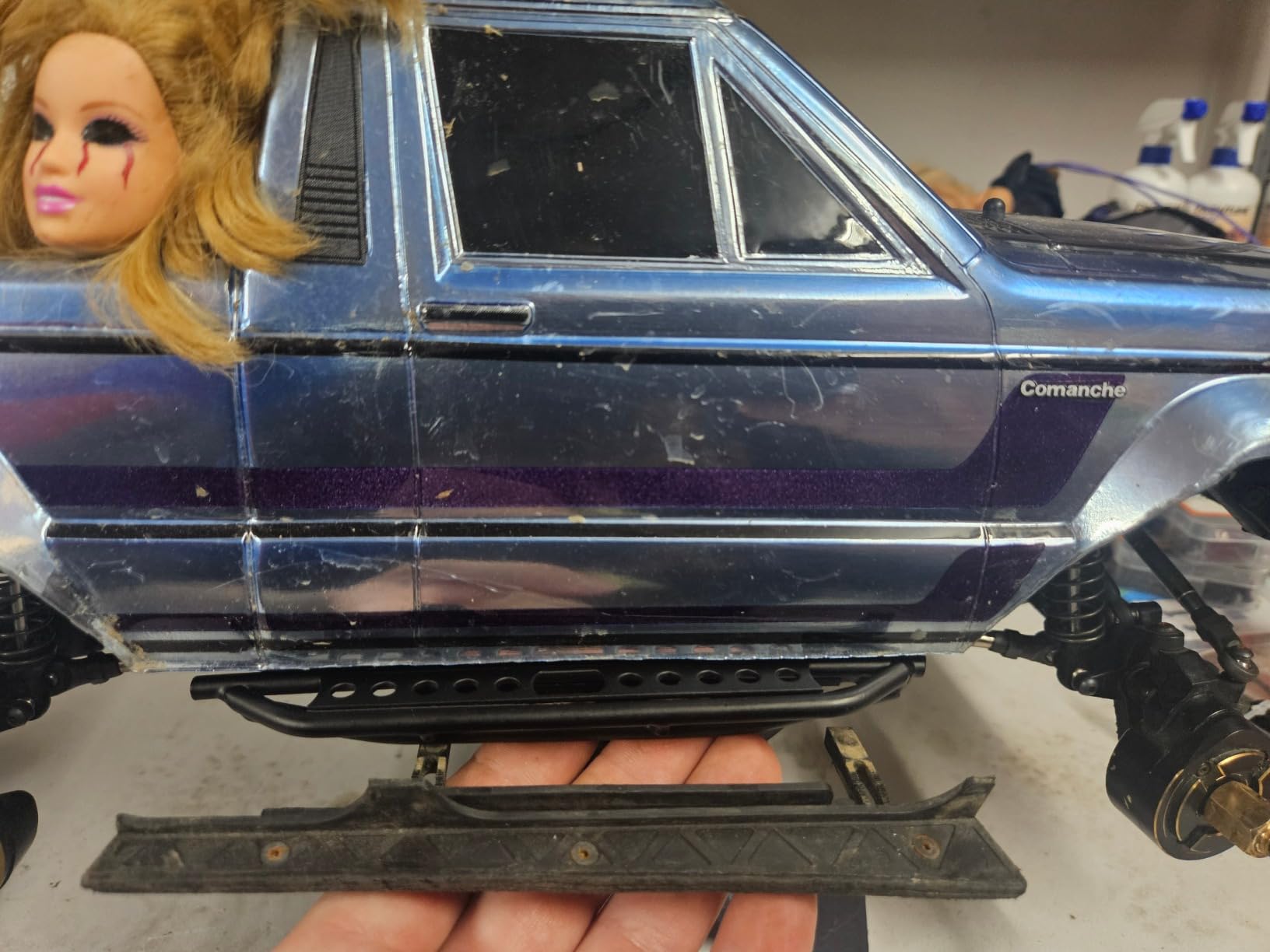 RC Crawler Rock Sliders Metal Side Pedal Step Running Boards Foot-Plate for Axial SCX10 III Body Shell Accessories customer photo 2