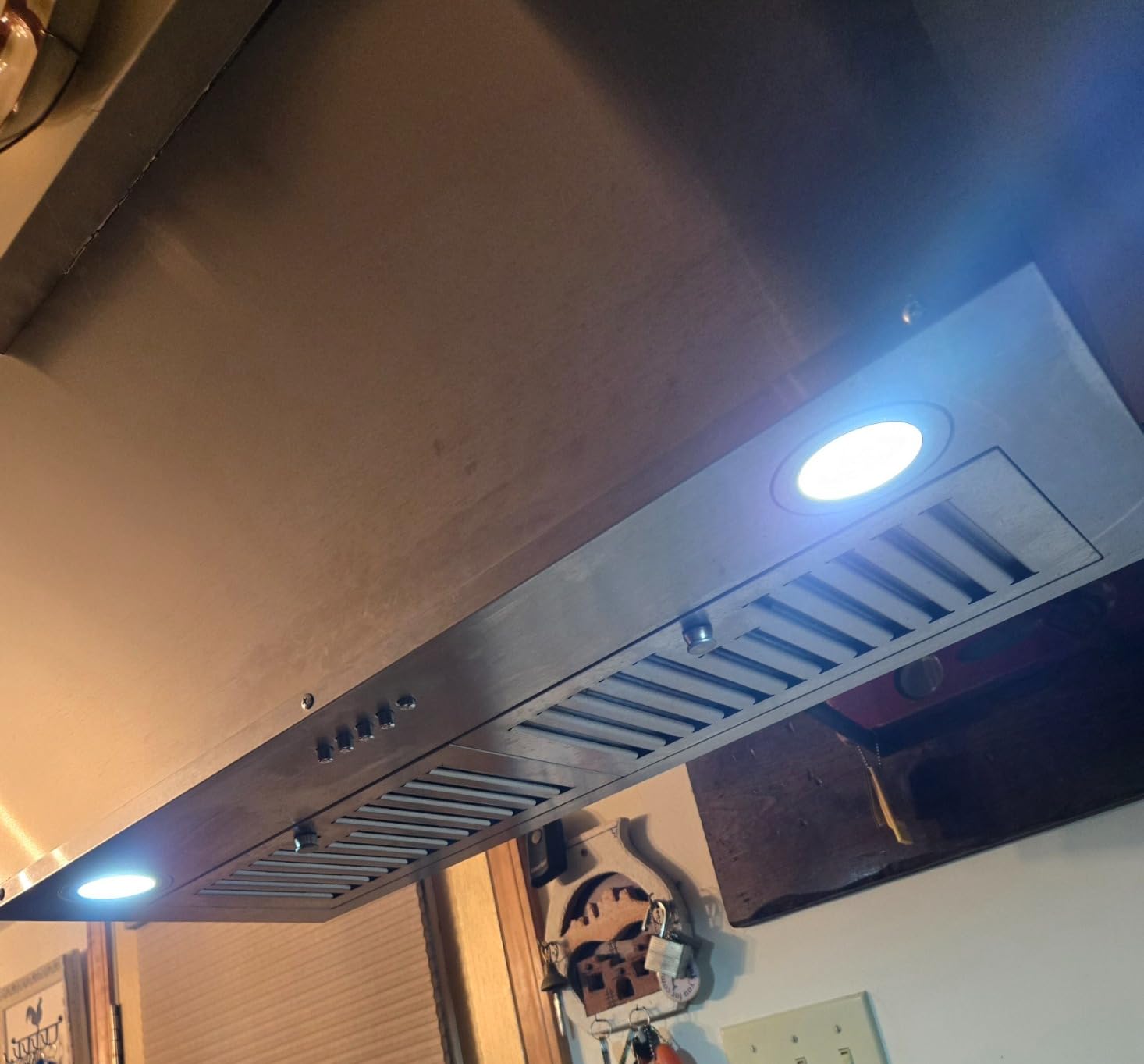Range Hood Insert 30 inch, Stainless Steel Kitchen Vent Hood 600CFM, Built-in Kitchen Stove Hood w/Front Button Controls and Front LED Lights, Baffle Filters, Ducted/Ductless Convertible Duct customer photo 2