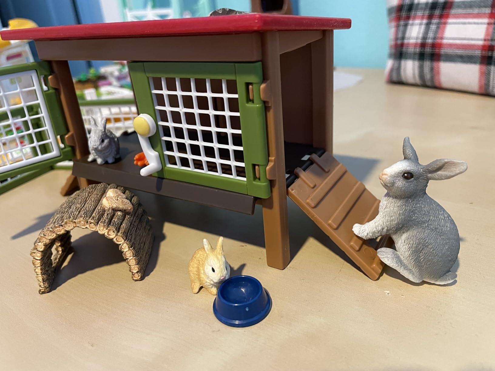 schleich Farm World - 17PC Rabbit Hutch Playset with Animal Figures - Realistic Rabbit Play Set with Mother and Baby Bunny Figurines for Girls, Boys - Imaginative Play Animal Toys for Kids 3+ | 42420 customer photo 2