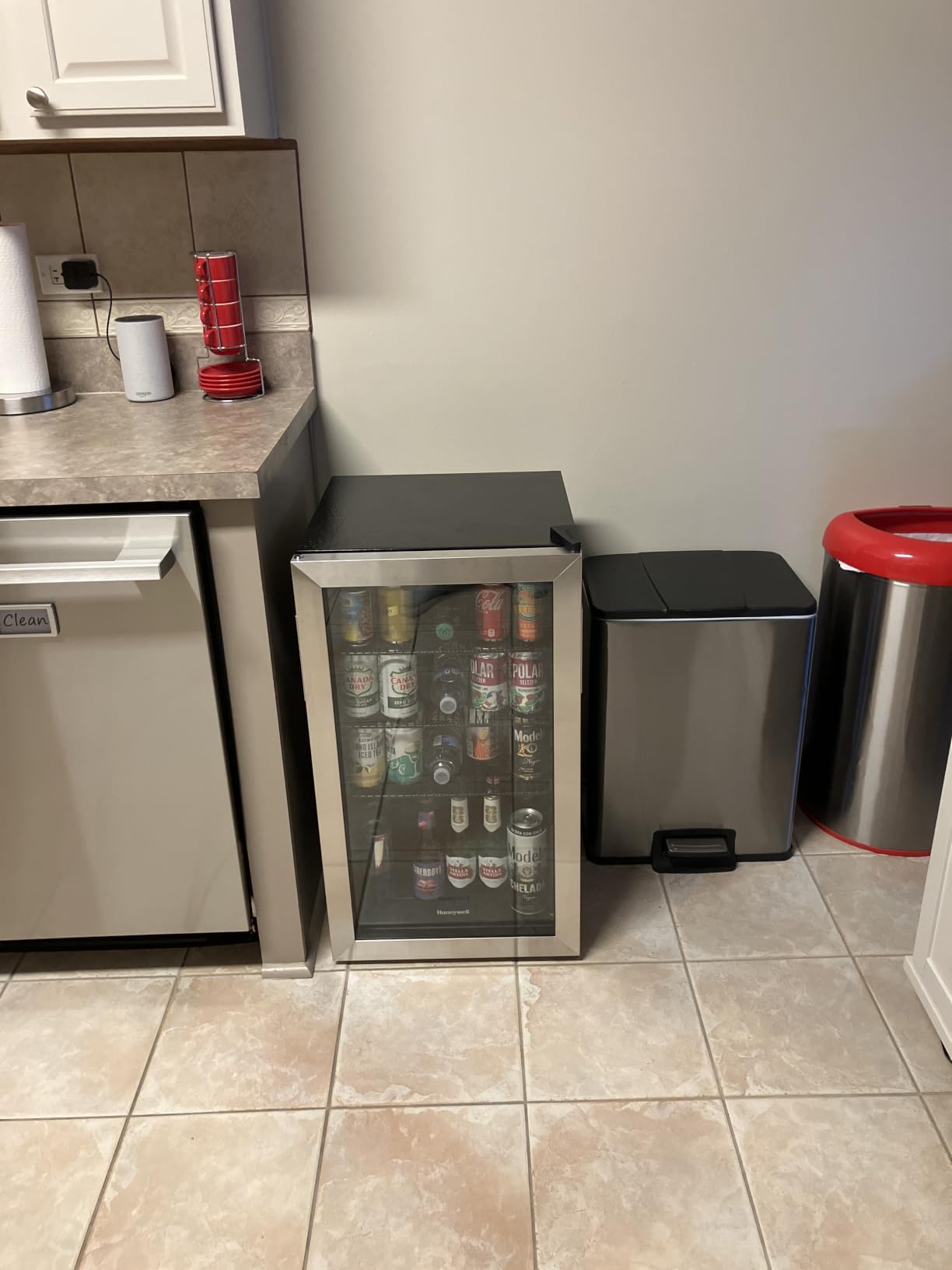 Honeywell Beverage Refrigerator and Cooler, 116 Can Mini Fridge with Glass Door for Soda Beer or Wine, Commercial Grade customer photo 1