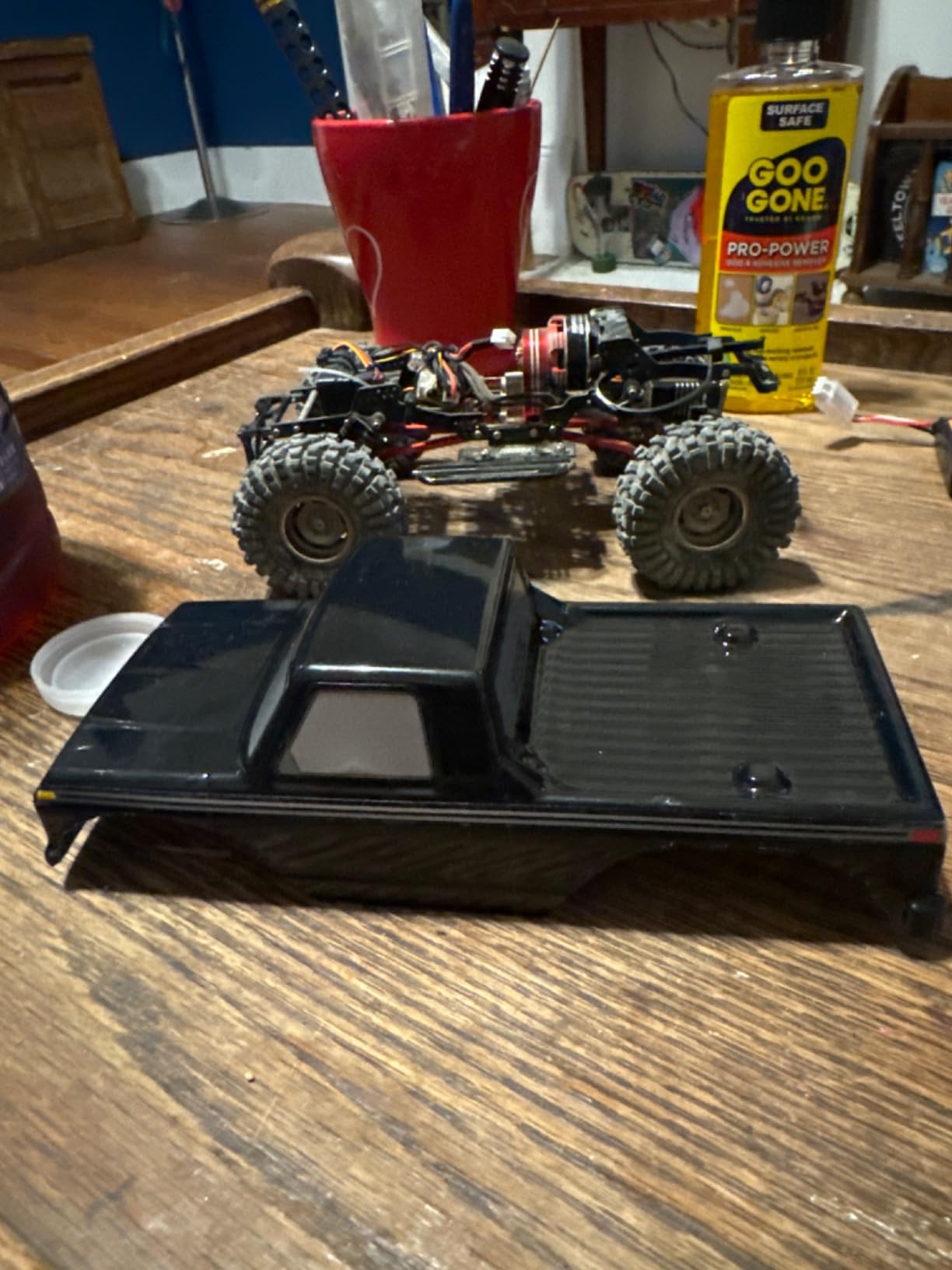 INJORA RC Clear Body with Roller Cage for 1/24 RC Tracked Car Axial SCX24 Upgrade Parts customer photo 2