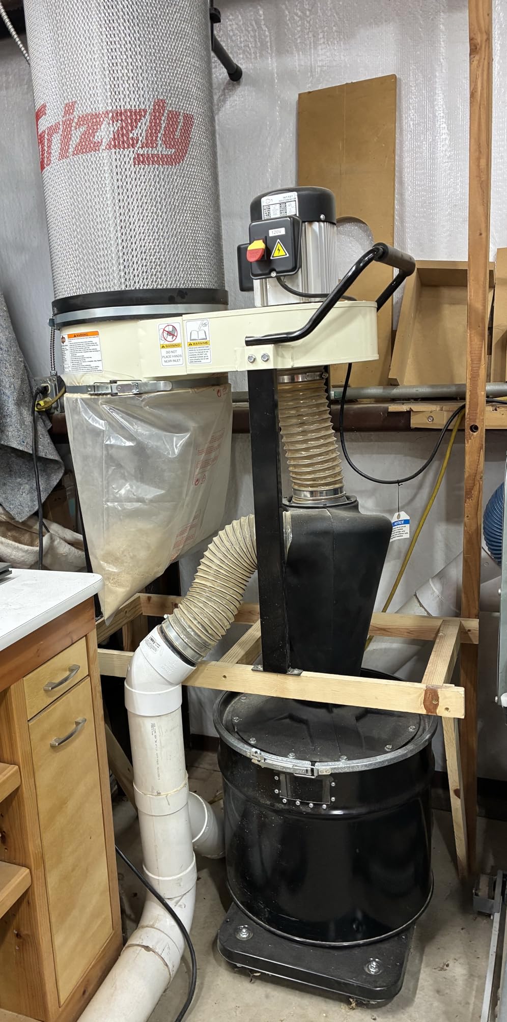 Oneida Air Systems Cyclone Attachment for Single Stage 0.5-3HP Dust Collector, 4/5 DIY customer photo 2