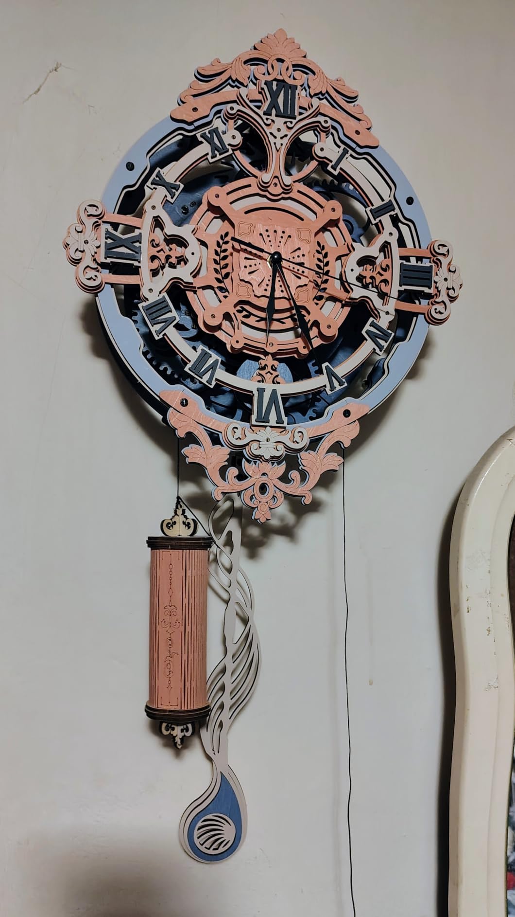 ROKR 3D Puzzles for Adults Vintage Wooden Pendulum Clock Kits 12