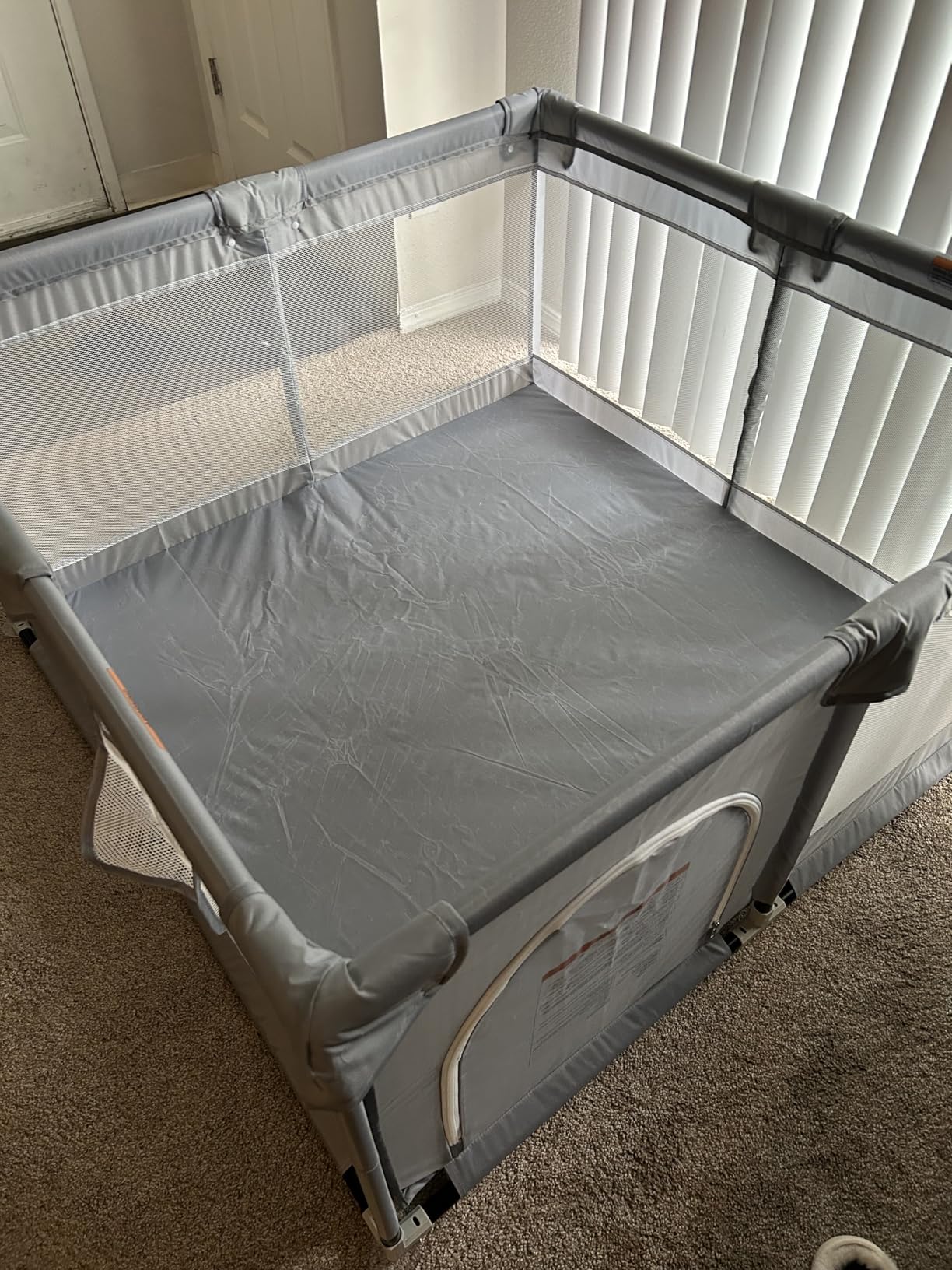 Fodoss Baby Playpen 47x47in, Small Play Pen for Babies and Toddlers, Playpen for Apartment, Play Yard, Activity Fence, Baby Playard with All-Side Mesh, Pull Rings customer photo 2