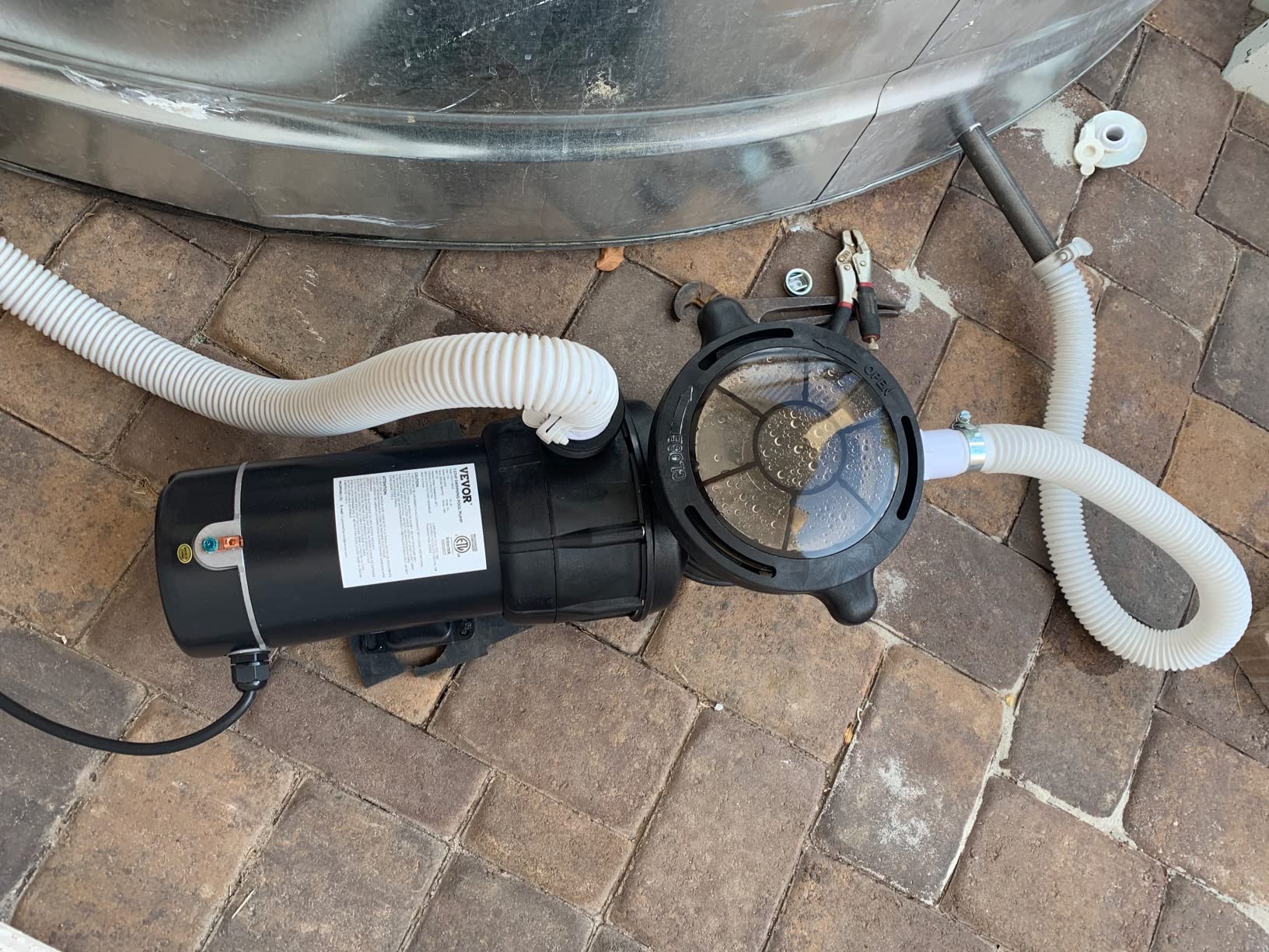 VEVOR Swimming Pool Pump, 1.5 HP 115V, 1100W Single Speed Pumps for Above Ground Pool with Strainer Basket, 5280 GPH Max Flow, ETL Certified customer photo 2