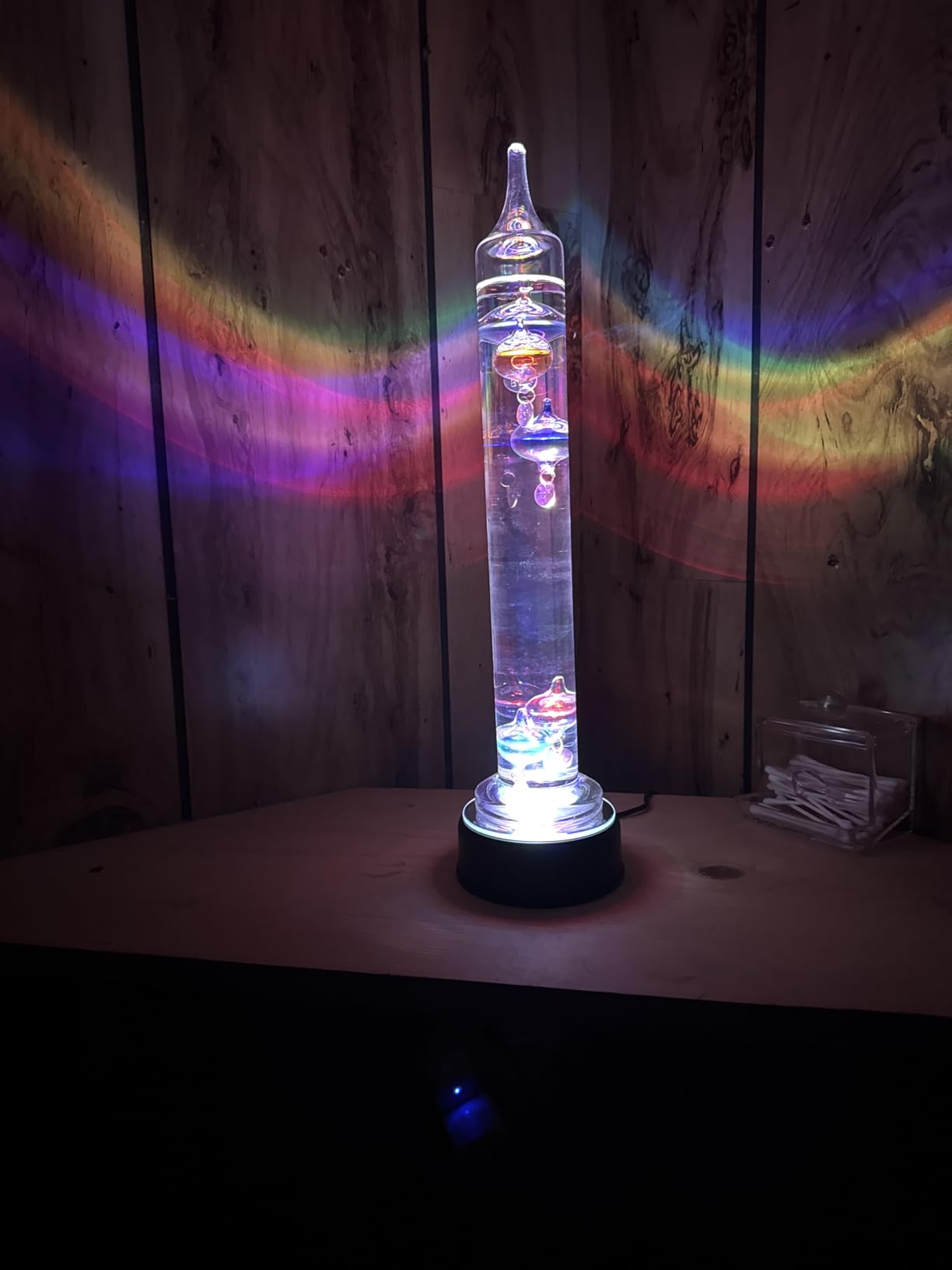 5 LED Display Base for Crystals Glass Art, White Light Rotating Crystal Display Base Stand, Cup Display Stand Turner for Tumbler Cups customer photo 1
