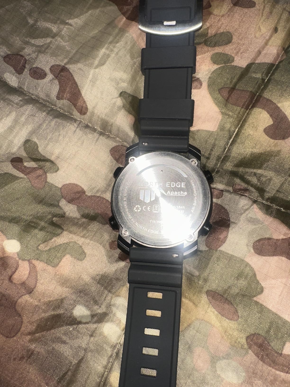 NORTH EDGE Apache-46 Men's Digital Tactical Watch, Outdoor Sports Watch with Compass, Altimeter, Barometer, Pedometer, Weather Trend, EL Backlight, 50M Water Resistant Hiking Watch customer photo 1
