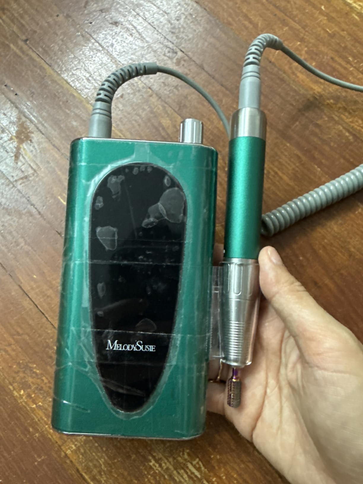 MelodySusie Professional Clip-On High-Efficiency Nail Drill, MM400D 35000RPM Rechargeable E-File with Gem-Cut Design and Lightweight Handpiece for All Manicure Shaping, Gel Removal & Salon Use customer photo 2