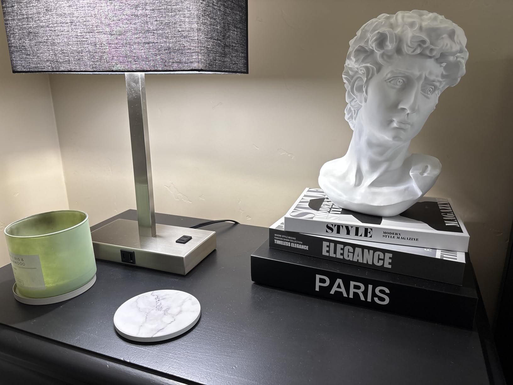 Norrclp Greek Statue of Musical Goddess, Classic Roman Head Bust Greek Mythology Sculpture for Living Room Home Shelf Decor (Goddess-11.8in) customer photo 1