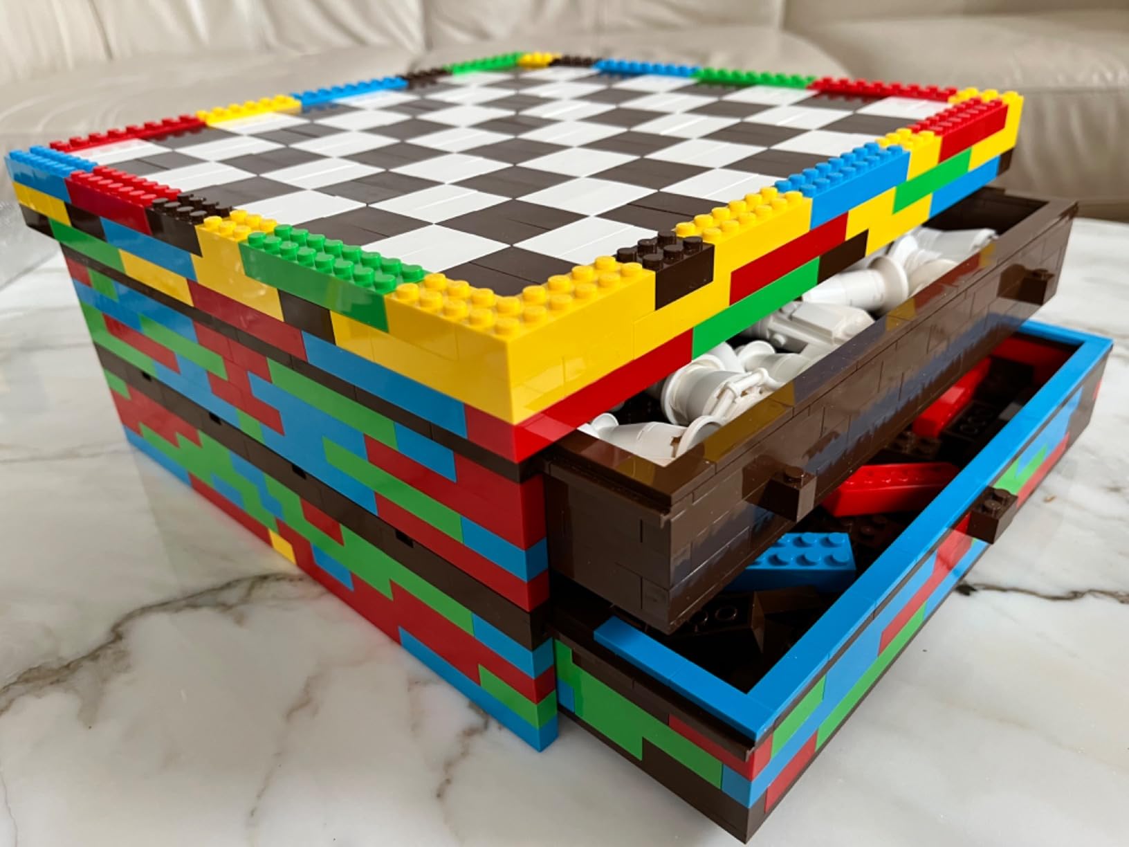 Building Block Chess Set - 1,024 Pcs Build Your Own Chess - Game Pieces & Board, Compatible with The Major Brand of Building Blocks customer photo 1