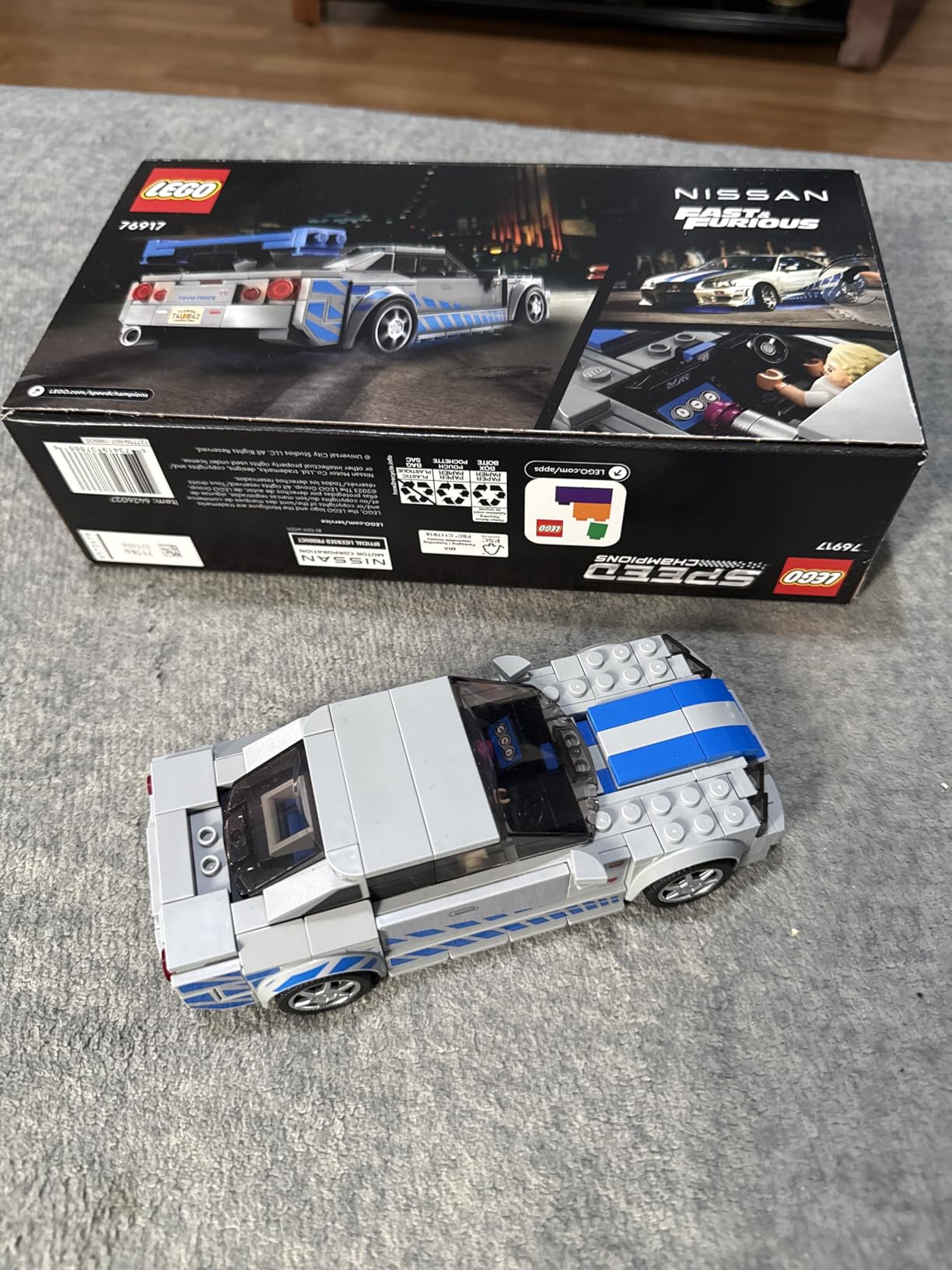 Speed Champions 2 Fast 2 Furious Nissan Skyline GT-R (R34), Race Car Toy Model Building Kit, Collectible with Racer Minifigure, 2023 Set for Kids, Boys and Girls Ages 9 and Up 76917 customer photo 1