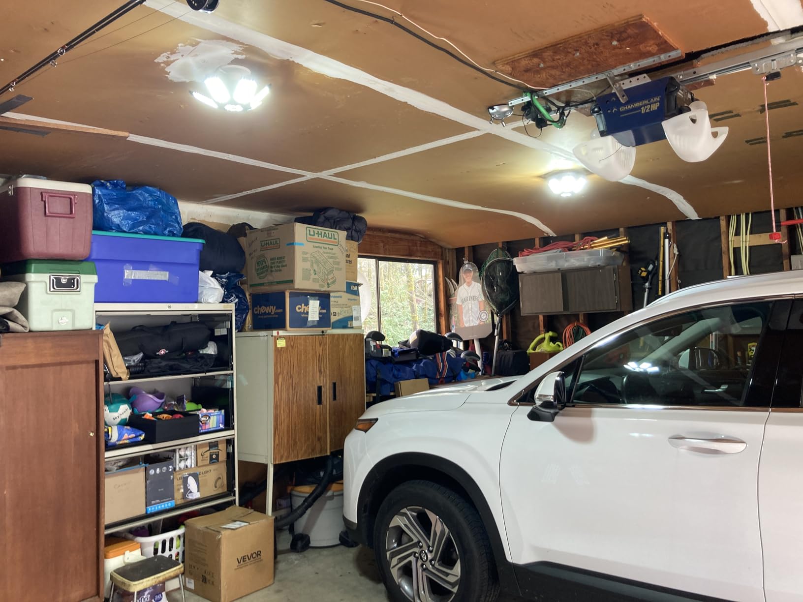 Garage Lights - 2 Pack Super Bright 32000LM LED Garage Ceiling Light 6500K LED Shop Light w/ 6 Deformable Panels Screw in E26/E27 Socket Light Bulbs for Workshop Storage Warehouse Attic customer photo 2