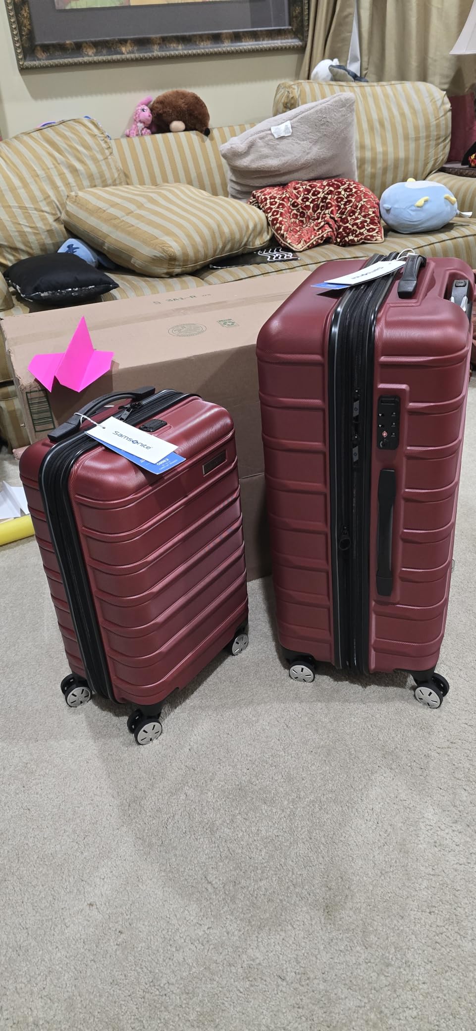 Omni 2 Hardside Expandable Luggage with Spinner Wheels, 2-Piece Set (19/24), SOLID CHARCOAL customer photo 2