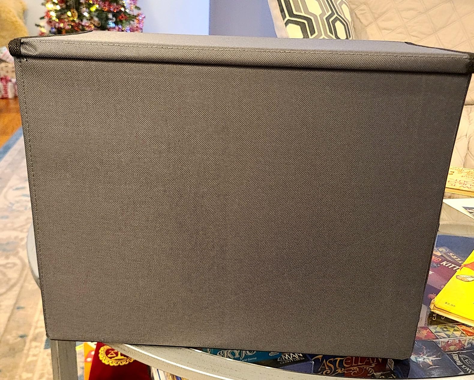 BCW Comic Book Storage Box - 1 ct | Foldable Comic Book Case | Each fits 125-150 Sleeved and Boarded Comics | Storage For Silver, Bronze, and Current Comics (Single, Gray) customer photo 1
