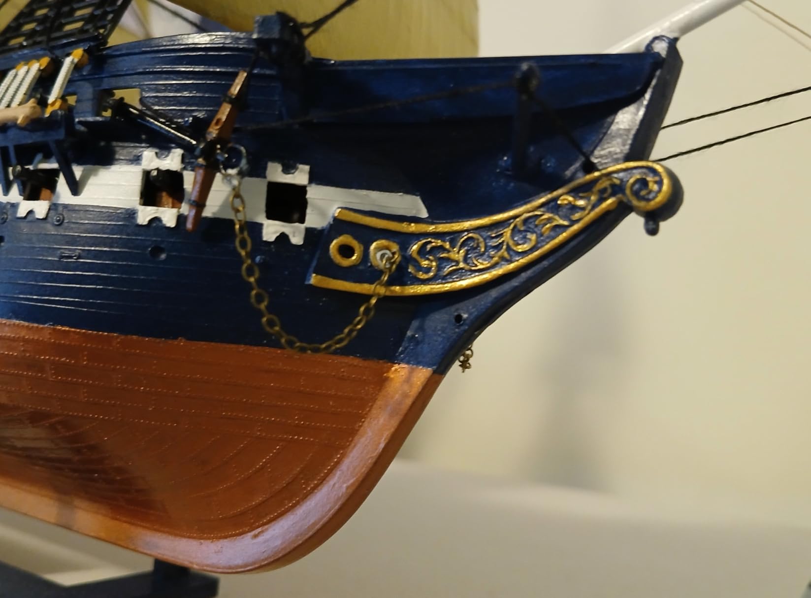 GAWEGM Ship Model Accessories - Anchor Chain Ancient Sail Boat Wooden Model Parts Antique Brass Pure Copper customer photo 2