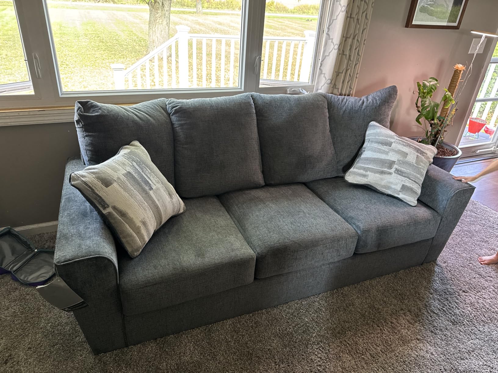 Signature Design by Ashley Stairatt Casual Loveseat with Flared Arms, Gray customer photo 2