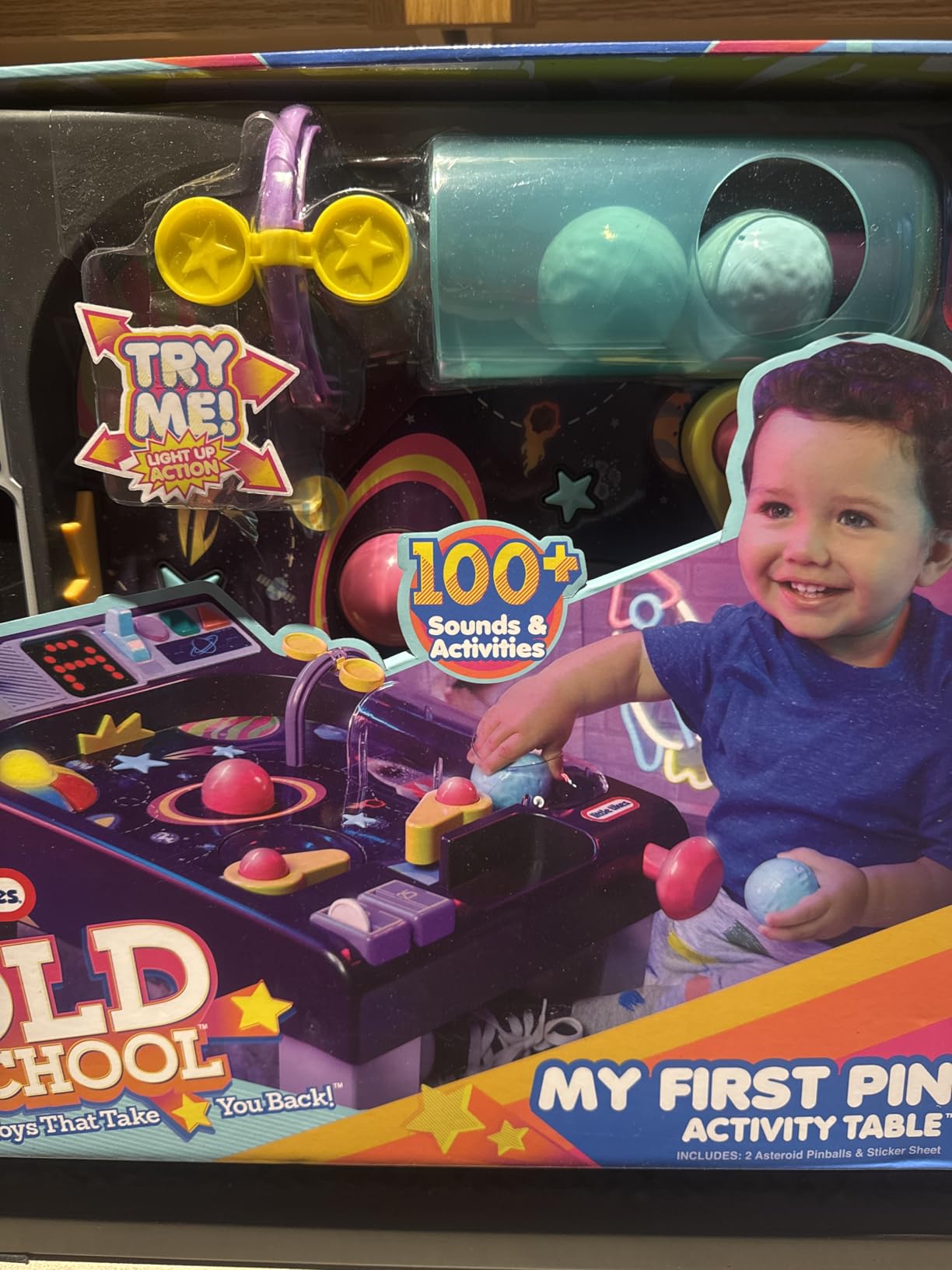 Little Tikes Old School My First Pinball Activity Table, Letters, Numbers, Planets, Counting, Sounds, Learning, Lights, Retro, Preschool Toy for Toddlers customer photo 1