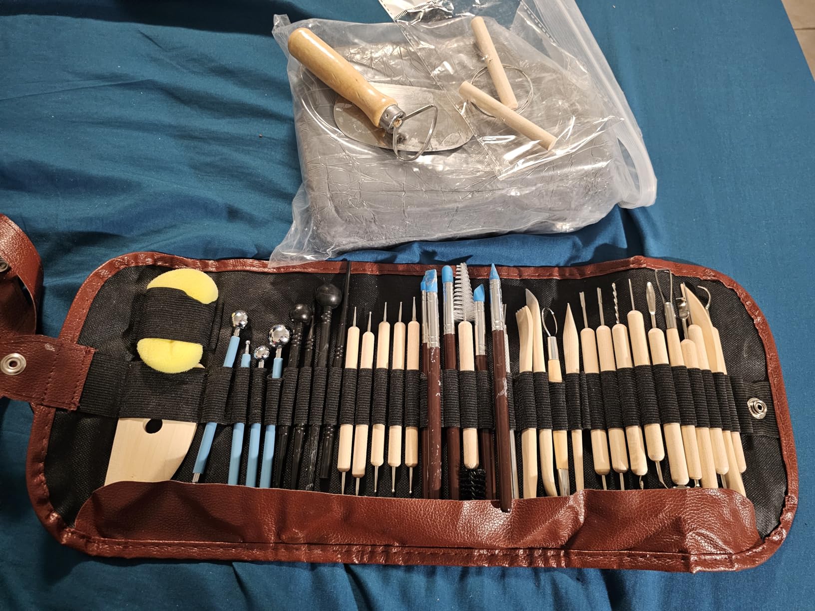 ReArt Natural Air-Dry Modeling Clay - 10LBs with 40 Pcs Pottery Sculpting Tool Set, All-Purpose Clay (Gray) customer photo 2