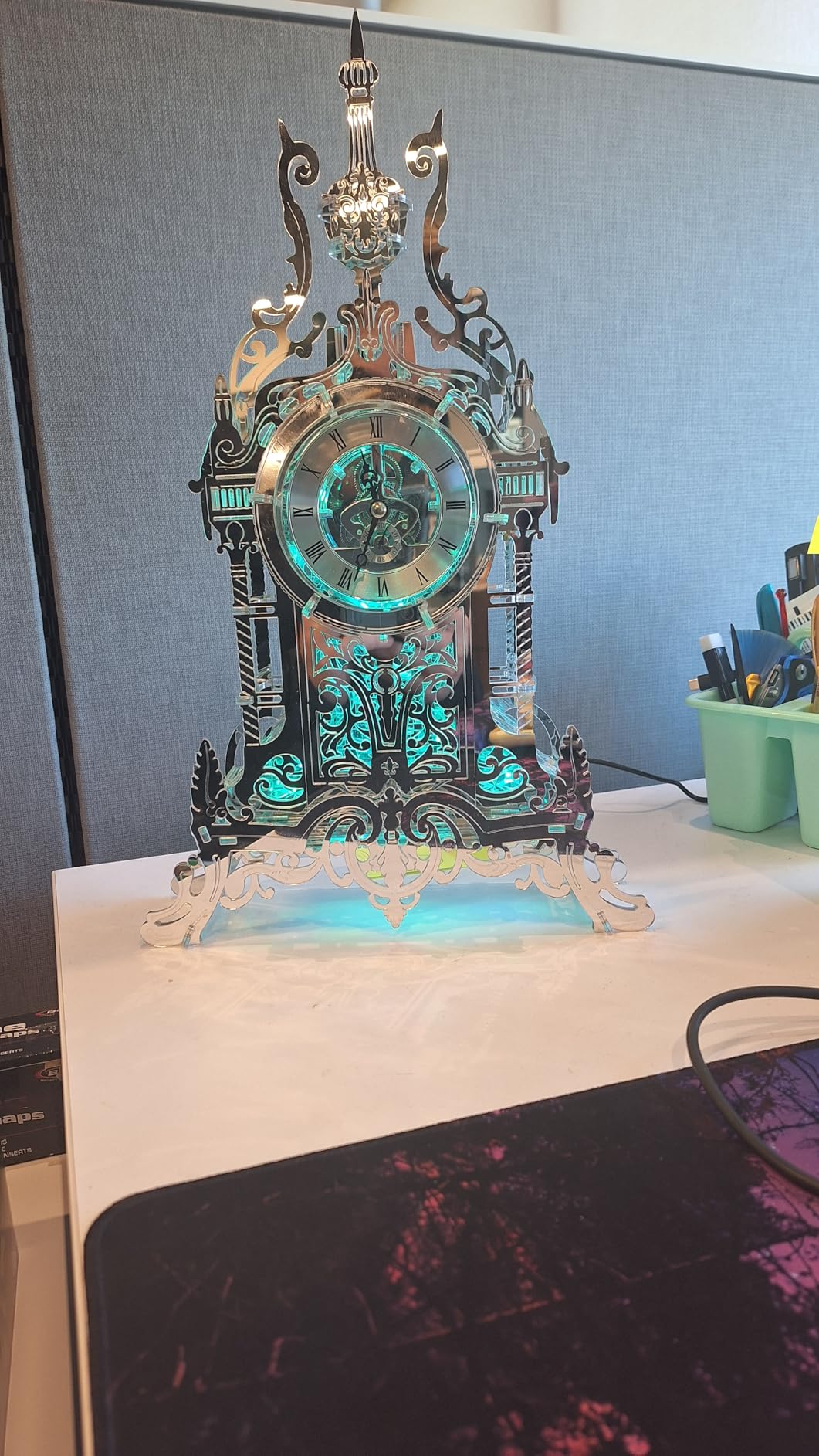 FUNPOLA LED 3D Wood Puzzle Clock Tower, 3D Puzzle Building Model, 3D Home Decor Puzzle DIY 3D Clock Kit for Adults (LED-WTC02) customer photo 1
