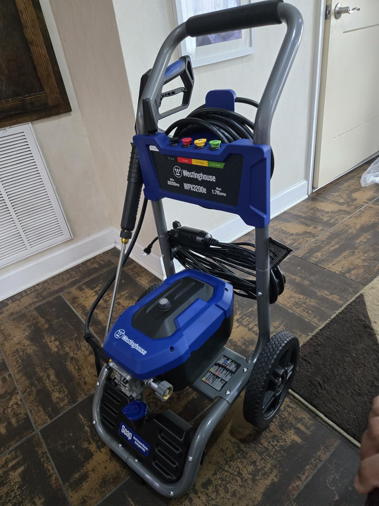 Westinghouse WPX3200e Electric Pressure Washer, 3200 Max PSI and 1.76 Max GPM, Universal Motor, Onboard Soap Tank, Spray Gun and Wand, 5 Nozzle Set customer photo 1