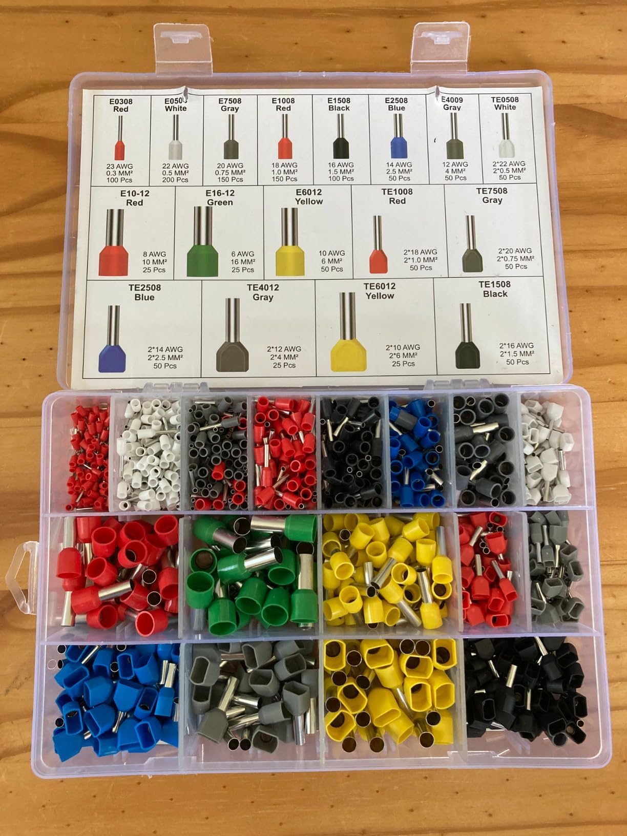 Lytool Wire-Ferrule Kit 1200pcs: Ferrule-Connectors, Double Ferrules Terminal Set, Insulated Ferrule Crimp Pins, Single Line Ferrules and Twin Wire Ferrule Set, AGW 23-6 customer photo 2