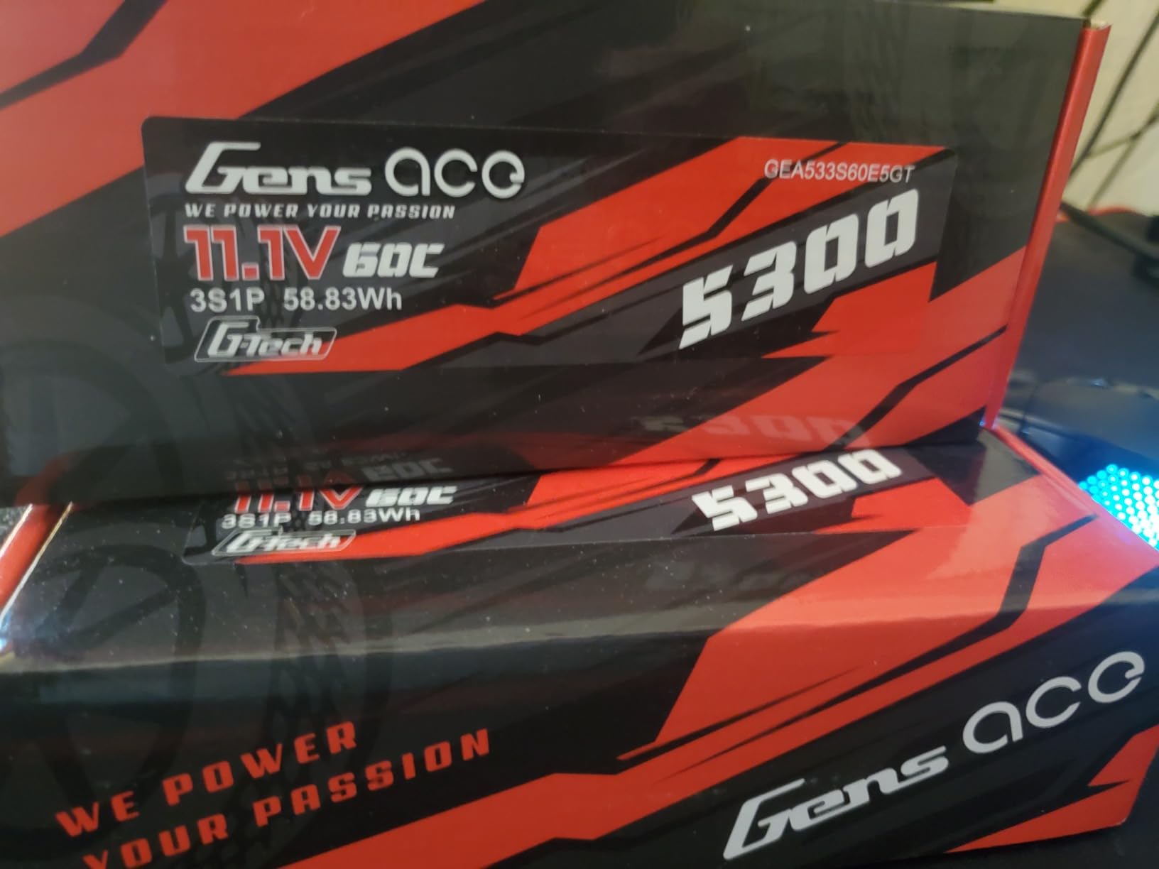 G-Tech 5300mAh 11.1V 60C 3S Lipo Battery HardCase 15# with EC5 Plug customer photo 2