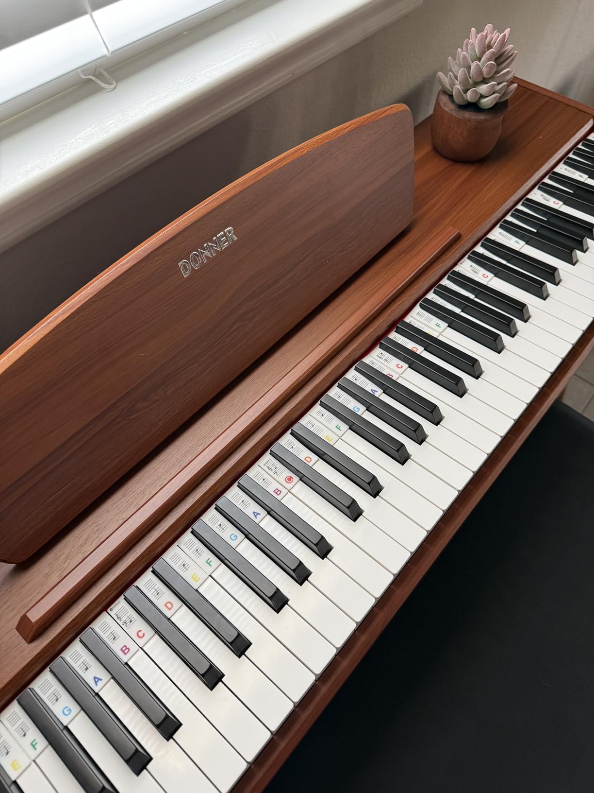 Donner DDP-80 PLUS Digital Piano 88 Key Weighted Keyboard, Home Electric Piano, Supports USB-MIDI & Headphones Connection, Semi-open Cover Designed, with Metal Three Pedal, Power Adapter customer photo 1