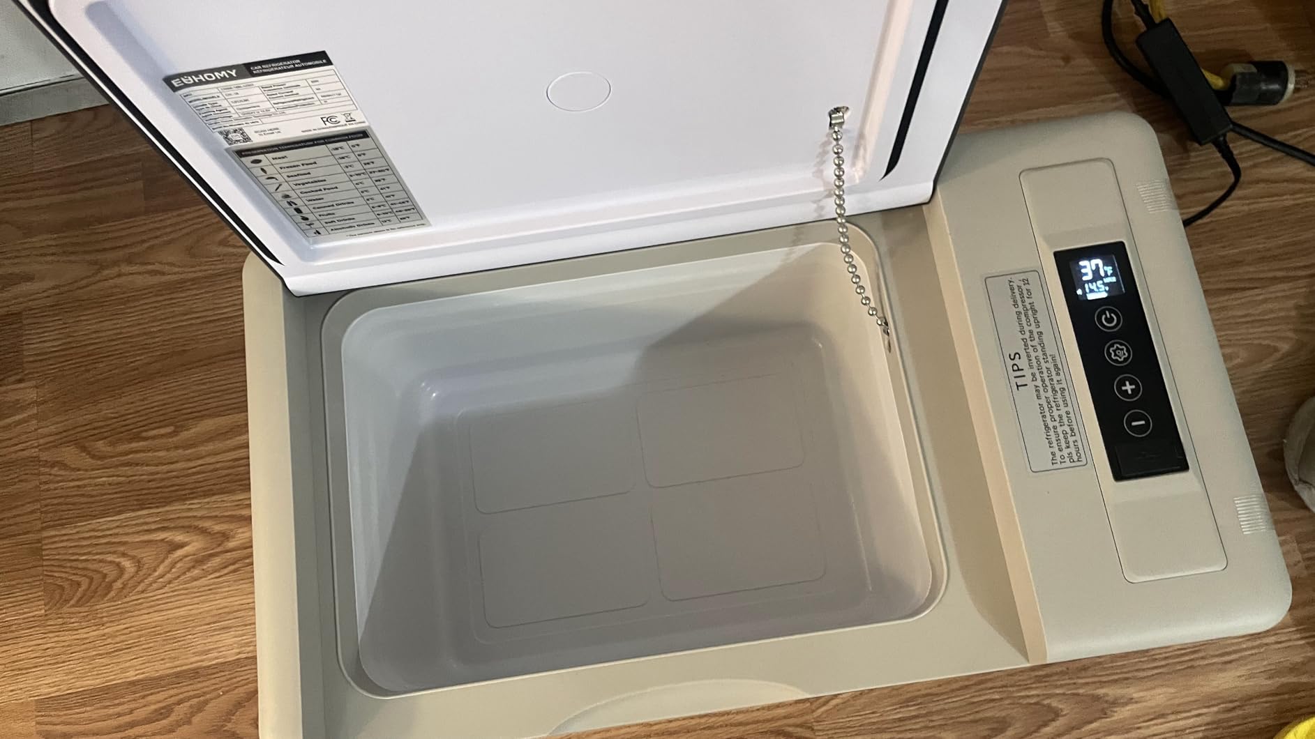 EUHOMY 19QT 12 Volt Refrigerator, -4℉~68℉ Electric Cooler for Car, Compressor Cooling, ECO/MAX Modes, 3-Level Battery Protection, Low Noise customer photo 2