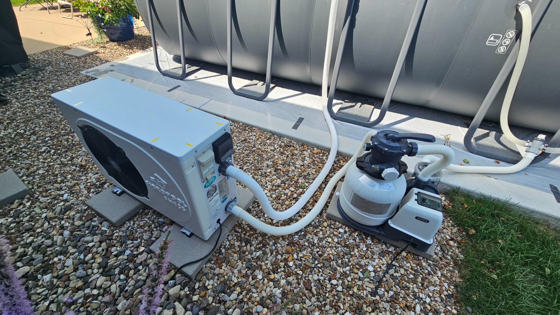 FibroPool FH135 35,000 BTU Electric Pool Heat Pump - 120V Above Ground & Inground Pool Heater up to 7,500 Gal, High Efficiency COP 5.55, No Gas Required, Plug-in GFCI, IPX4 Weatherproof customer photo 1
