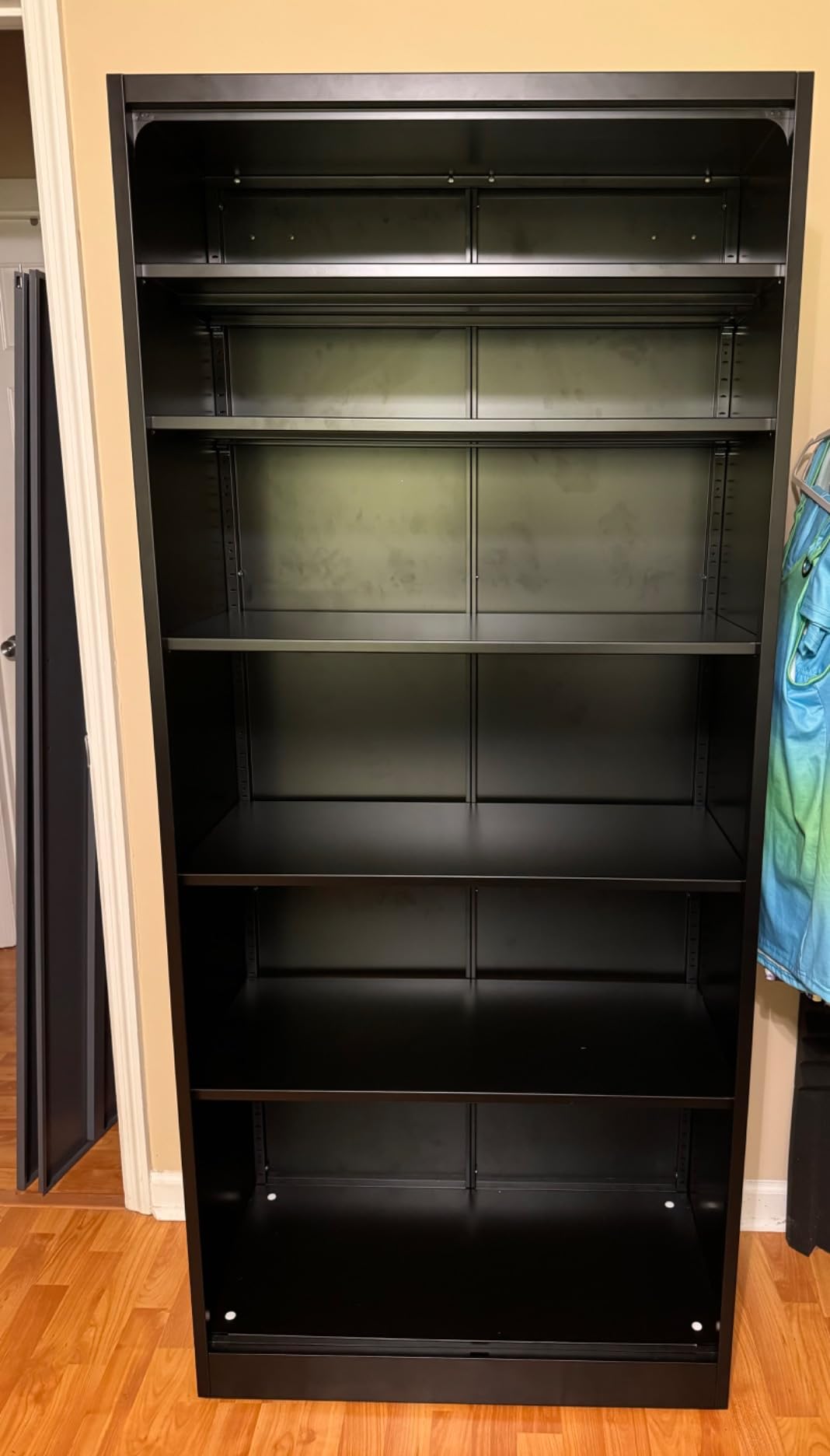 SISESOL Wide & Deep Metal Storage Cabinet with 2 Doors and 6 Shelves, 72x36x18 Garage Storage Cabinet, Tall Black Locking Metal Cabinets with Lock, Steel Locked Cabinets for Home,Office,Garage,School customer photo 1