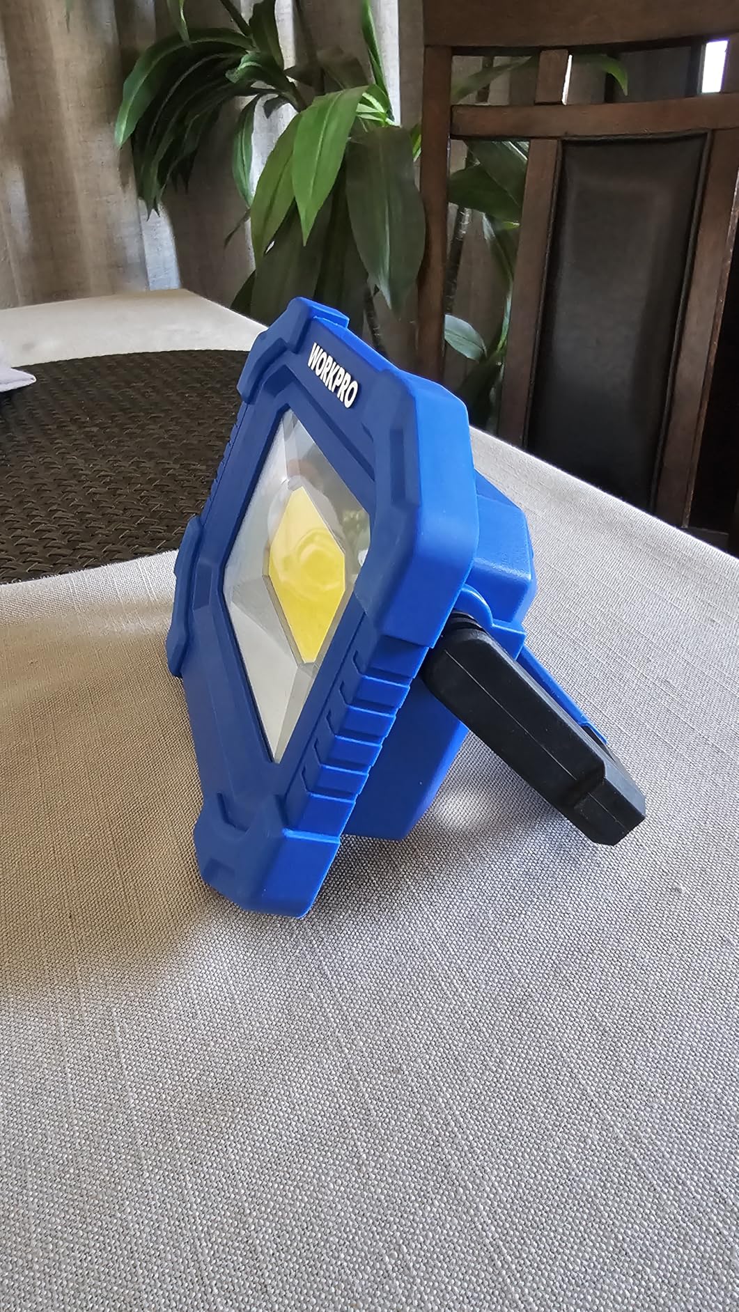 WORKPRO LED Work Light, Rechargeable Magnetic Work Lights with Stand, Portable 2000LM COB Flood Light for Camping, Fishing, Car Repair, Job Site Lighting, Hiking, 4 Modes, 2 Pack customer photo 1