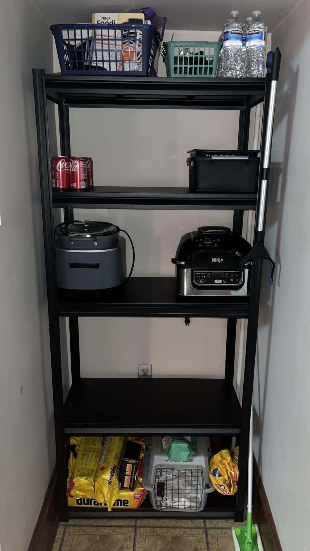 VEVOR Storage Shelving Unit, 5-Tier Adjustable, 2000 lbs Capacity, Heavy Duty Garage Shelves Metal Organizer Utility Rack, Black, 36