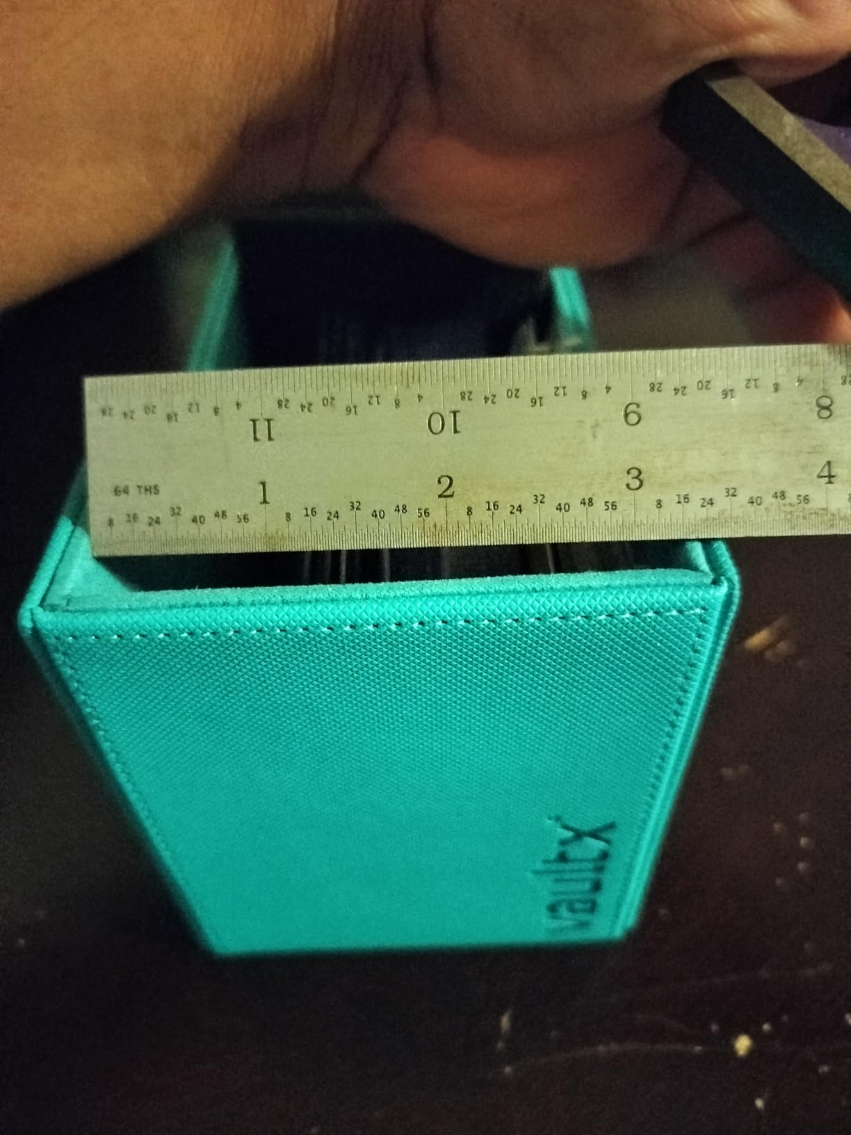 Vault X Card Storage Box, Exo-Tec Material, Detachable Magnetic Lid, with Dividers & Foam Fillers, for Trading Cards (Blue) customer photo 2