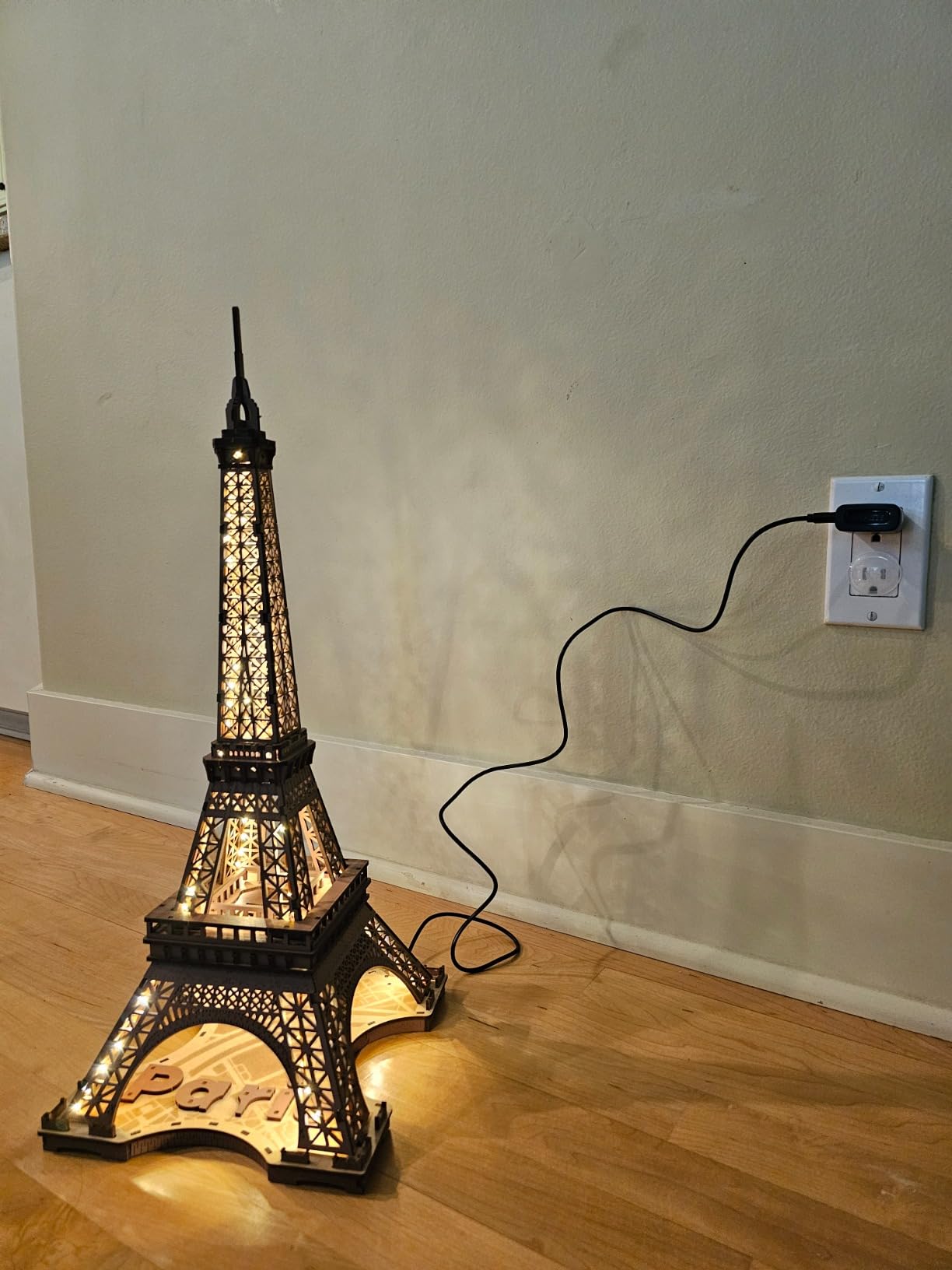 ROBOTIME 3D Puzzle for Adults DIY Model Building Kit Wooden Eiffel Tower Craft Kit Architecture Toy Set Brain Teaser Gifts for Friend customer photo 1