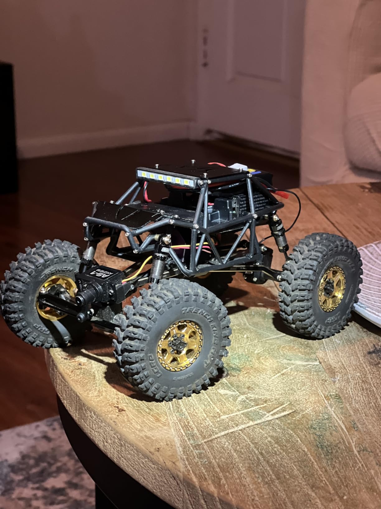 INJORA 45g Nylon Rock Buggy Body Shell with Aluminum Spider Panels for 1/24 RC Crawler Car Axial SCX24 C10 JLU Bronco Base Camp 4Runner Upgrade Parts（Black） customer photo 2