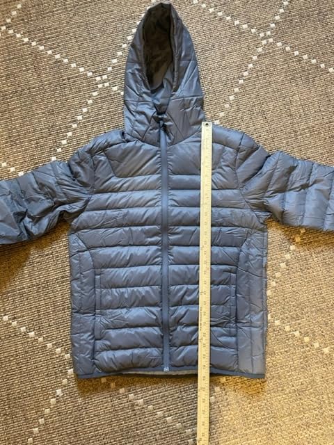 Men's Down Puffer Jacket with Hood Packable Lightweight Puffy Winter Coat Hooded customer photo 2