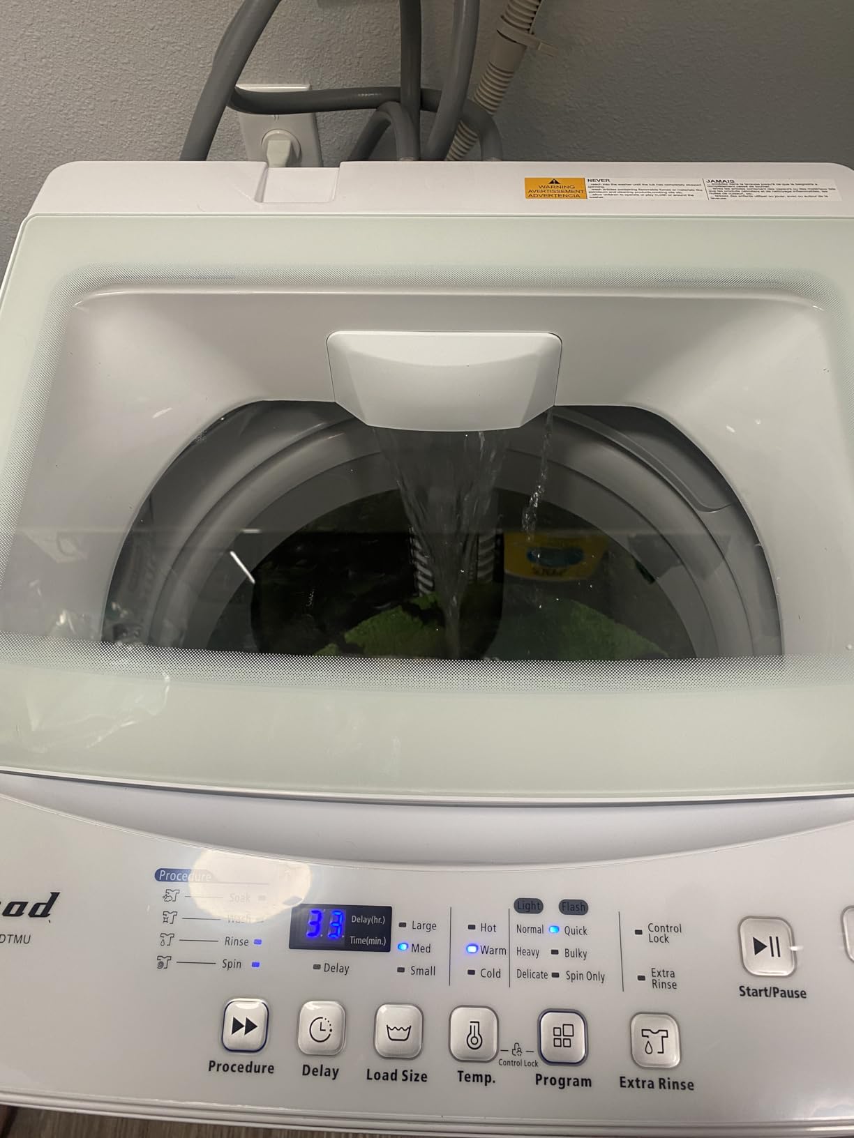 Compact Front Load Washer Washing Machine 2.8 cu. ft. Small Front Loading Space Saving Washer 24