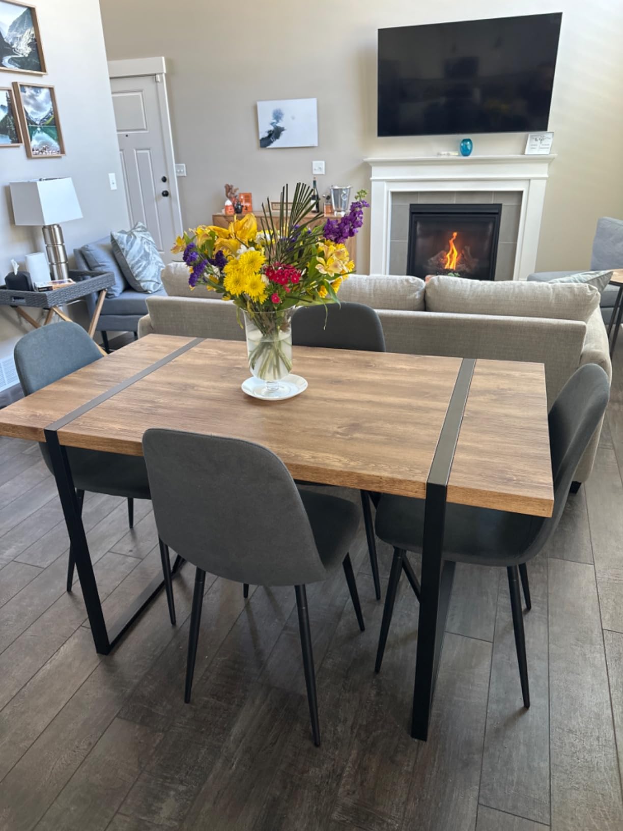 9 Piece Dining Table Set, Modern 71