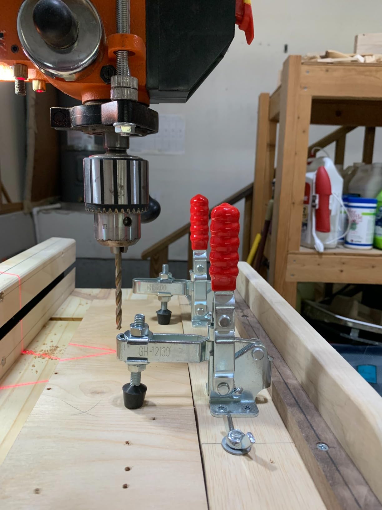 POWERTEC 6PK Mini Toggle Clamp, 100lbs Holding Capacity, 301A Quick Release Push Pull Clamp for Woodworking Jigs and Fixtures, Pocket Hole Jigs, Welding, Crosscut Sled, CNC (20323-P3) customer photo 1