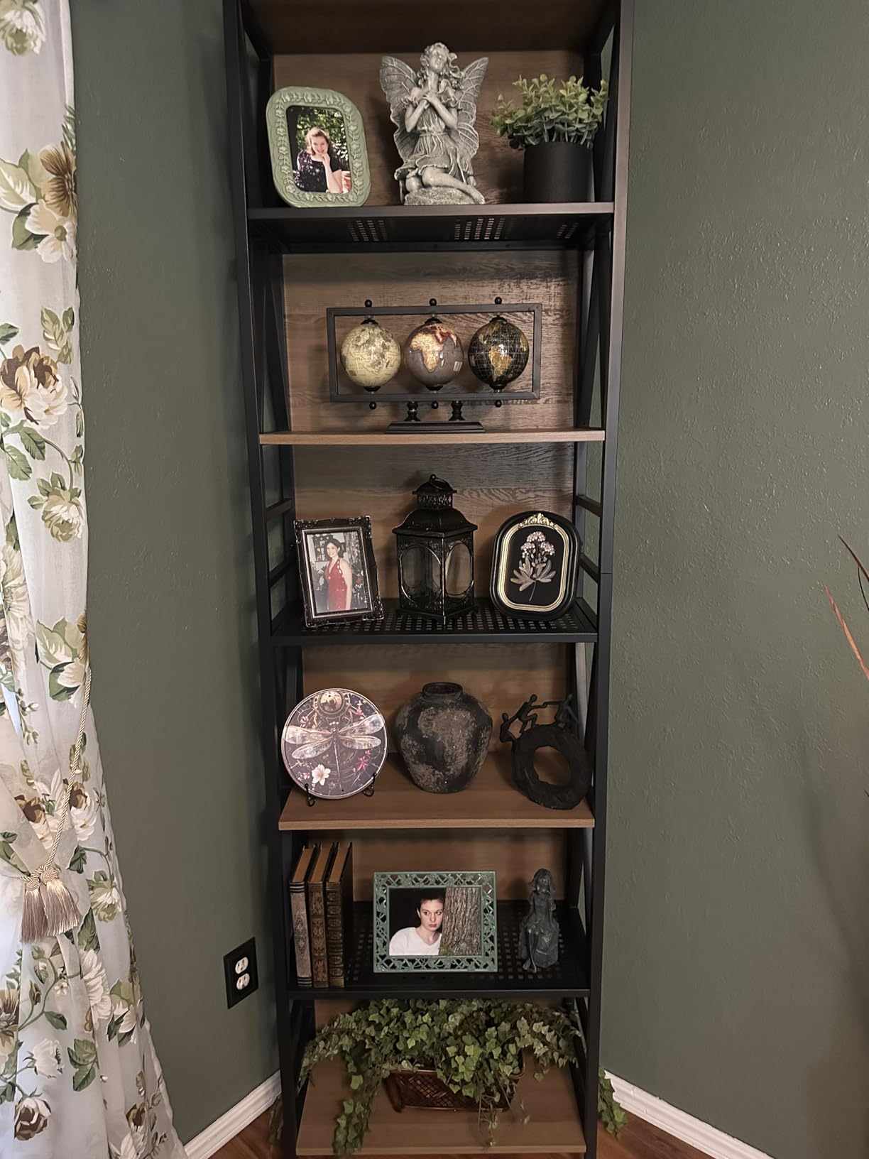 HOMISSUE Tall Bookshelf, 7-Tier Book Shelf, Rustic Wood Metal Bookshelves and Bookcases, Freestanding and Industrial Open Bookcase customer photo 1
